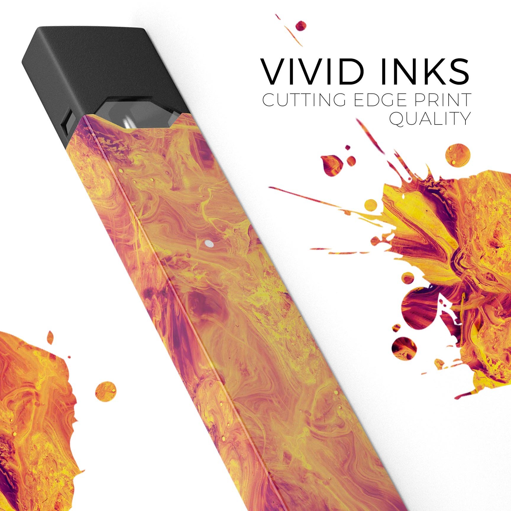 Liquid Abstract Paint Remix V62 skin-wrap for JUUL device, featuring vibrant colors and a protective design.