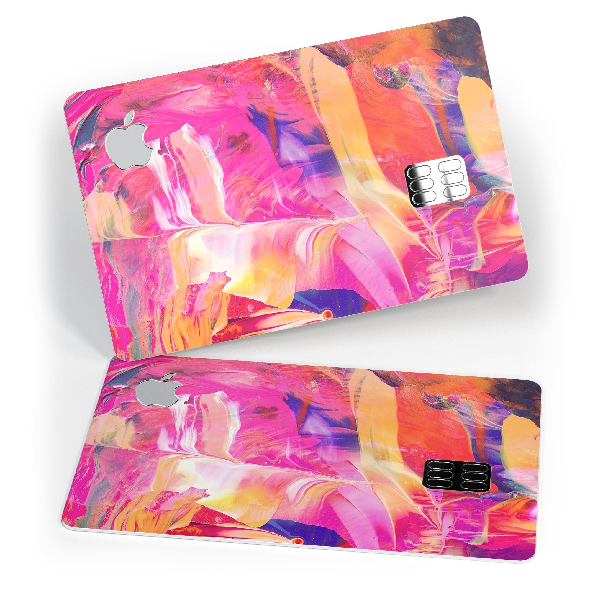 Liquid Abstract Paint Remix V68 skin for Apple Card, showcasing premium vinyl design with ultra-gloss finish.