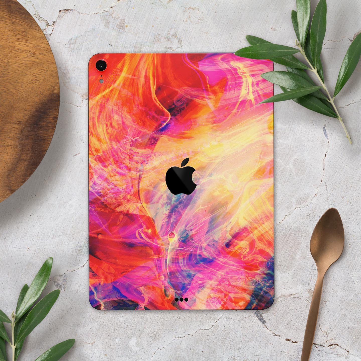 Liquid Abstract Paint Remix V69 full body skin decal for Apple devices, showcasing vibrant colors and a sleek design.