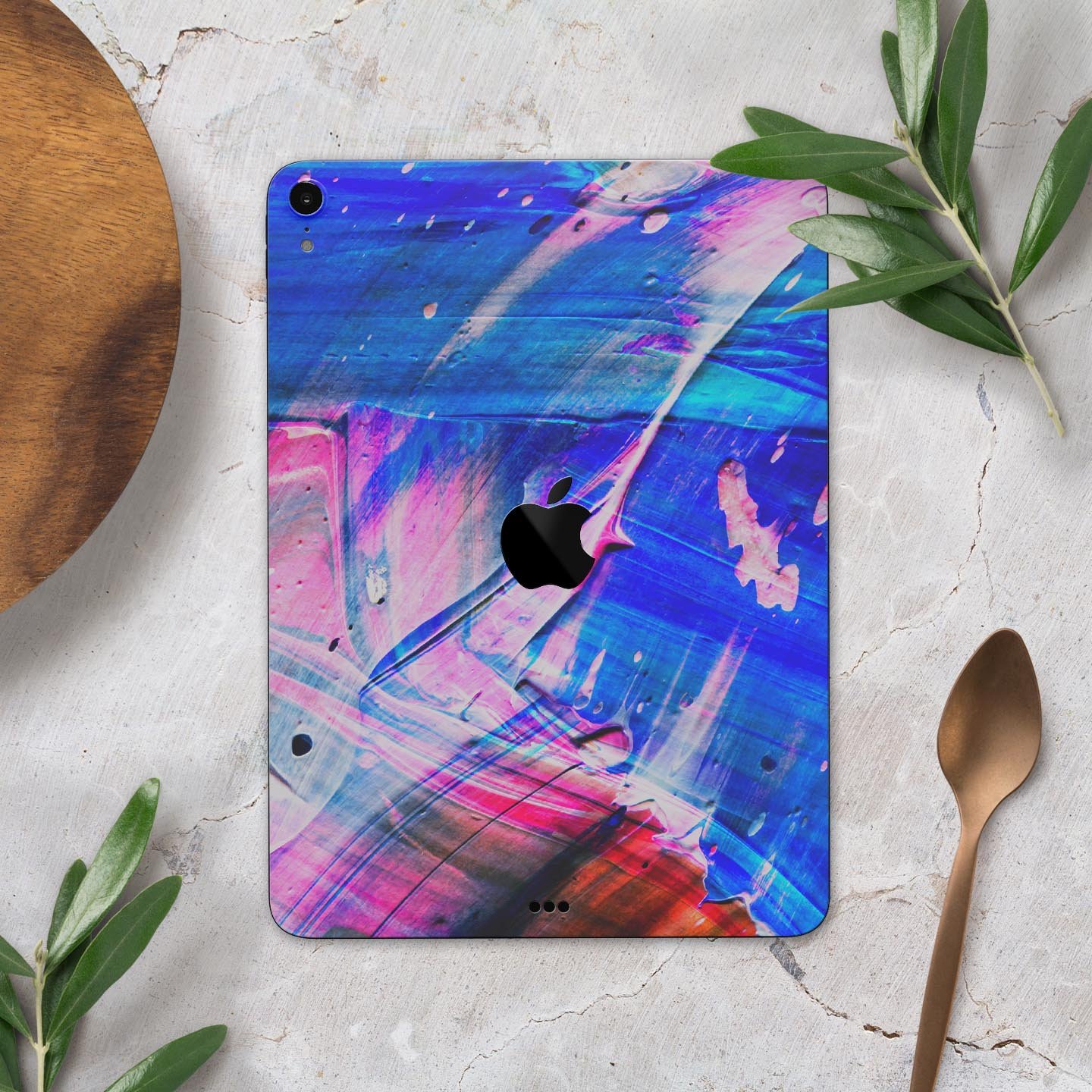 Liquid Abstract Paint Remix V77 full-body skin decal for Apple devices, showcasing vibrant abstract design and premium 3M material.