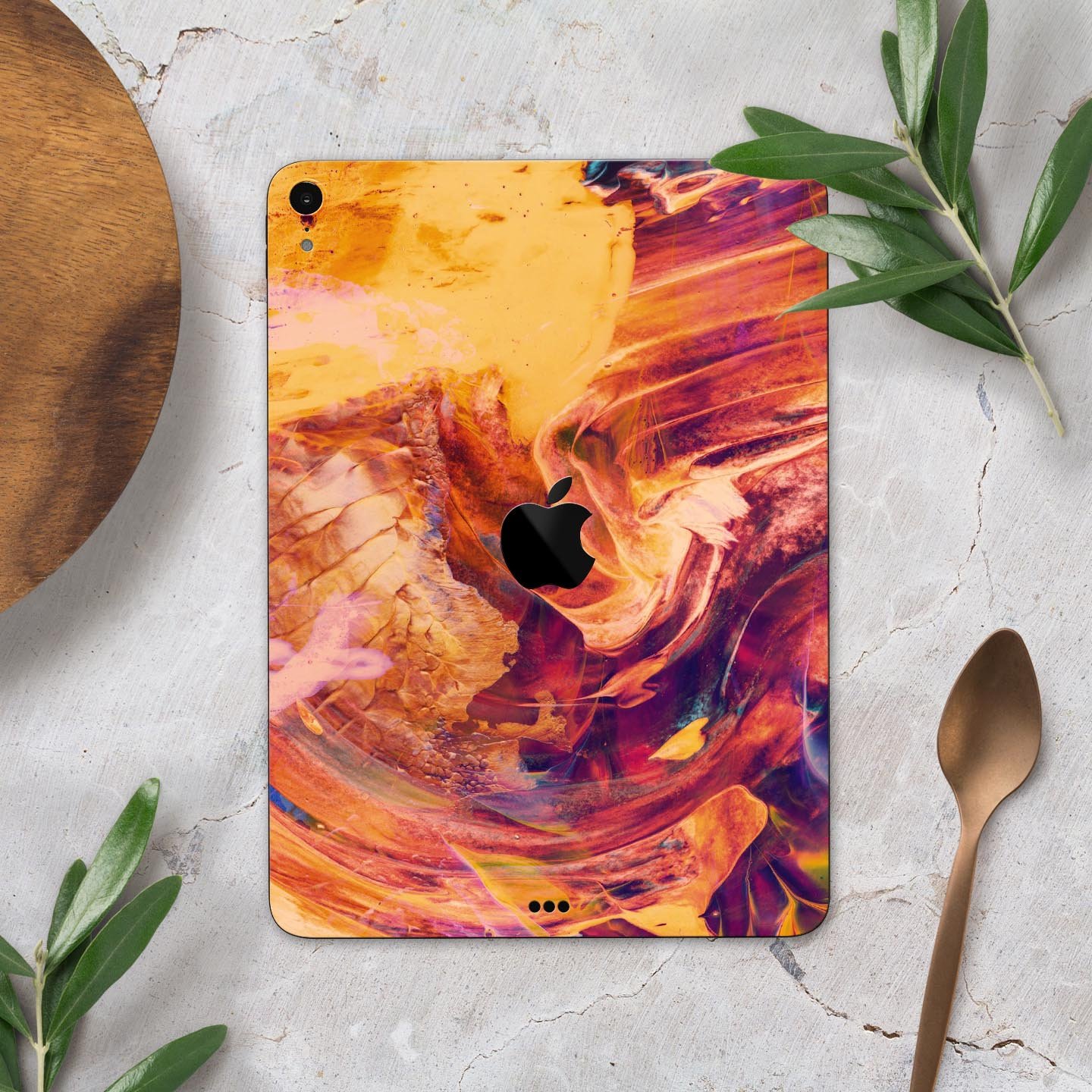 Liquid Abstract Paint Remix V70 skin decal for Apple devices, showcasing vibrant abstract design and premium 3M material.