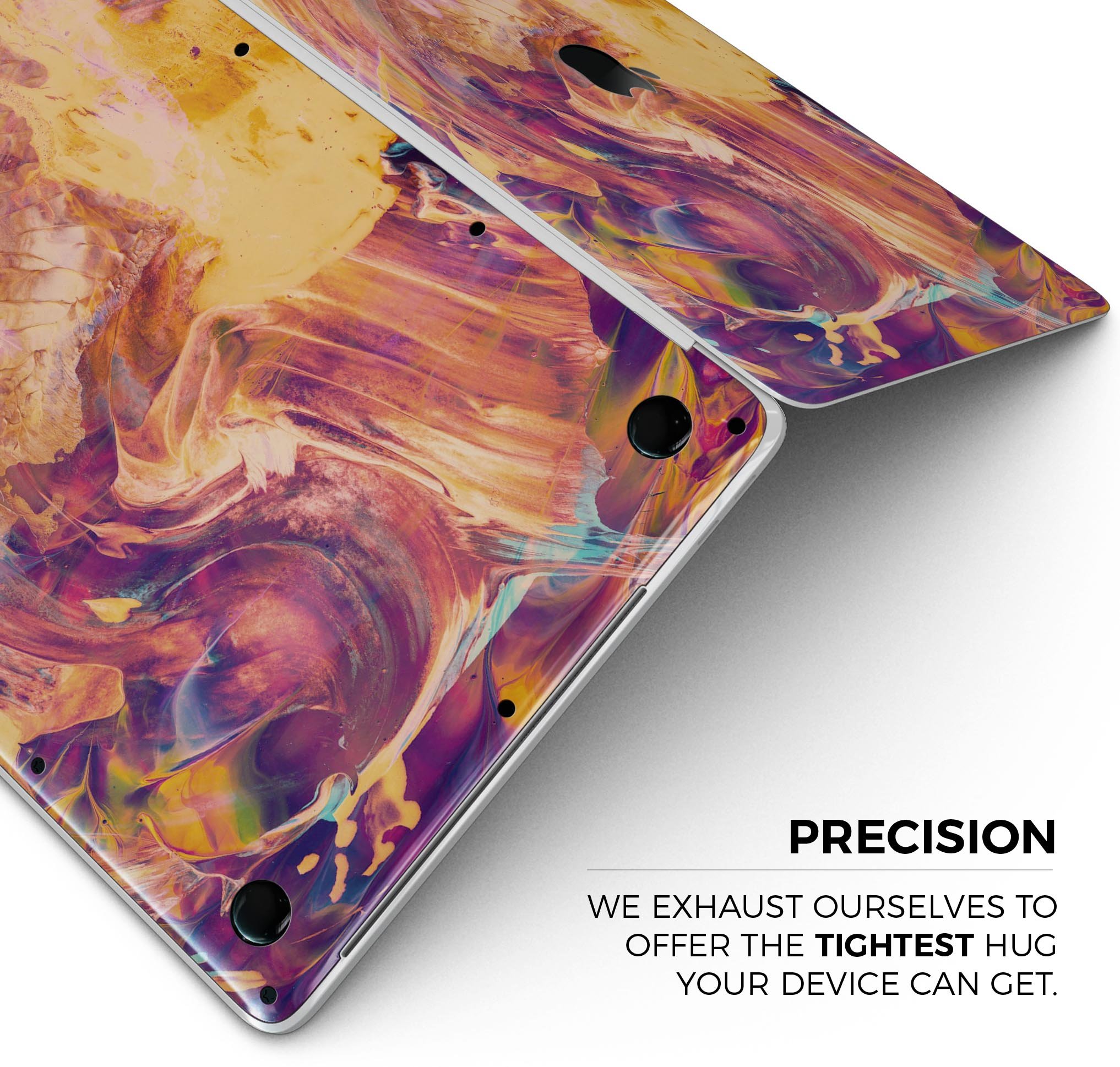 Liquid Abstract Paint Remix V70 skin decal wrap kit for MacBook, showcasing vibrant colors and a sleek design.