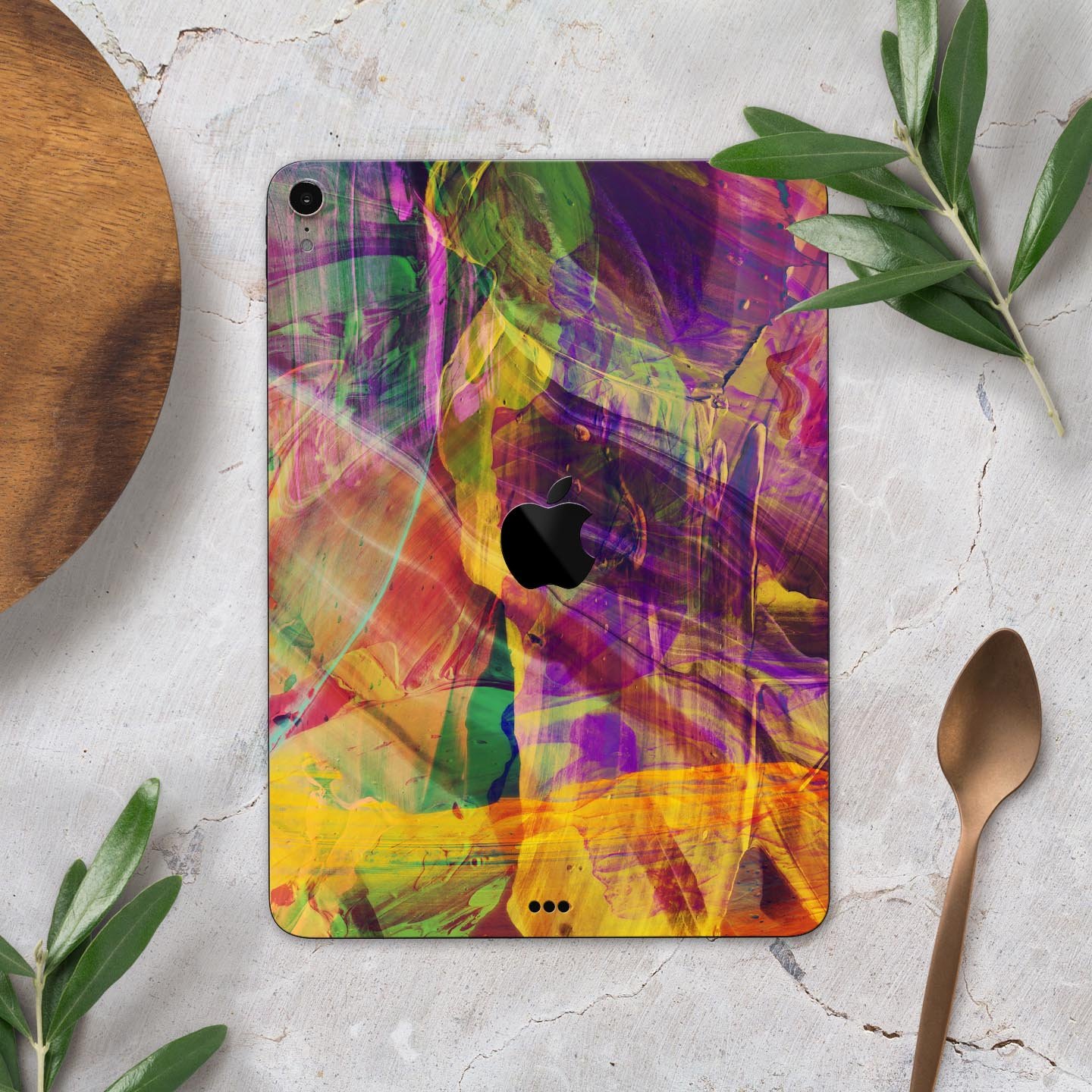 Liquid Abstract Paint Remix V71 full body skin decal for Apple devices, showcasing vibrant abstract design and premium 3M material.