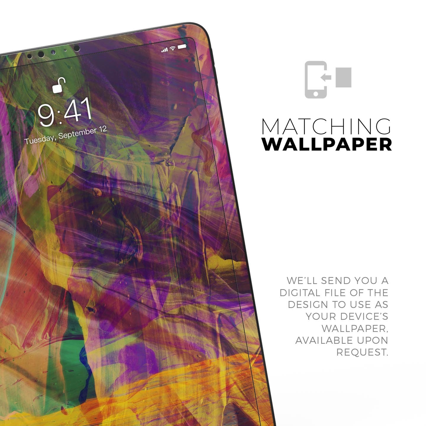 Liquid Abstract Paint Remix V71 full body skin decal for Apple devices, showcasing vibrant abstract design and premium 3M material.