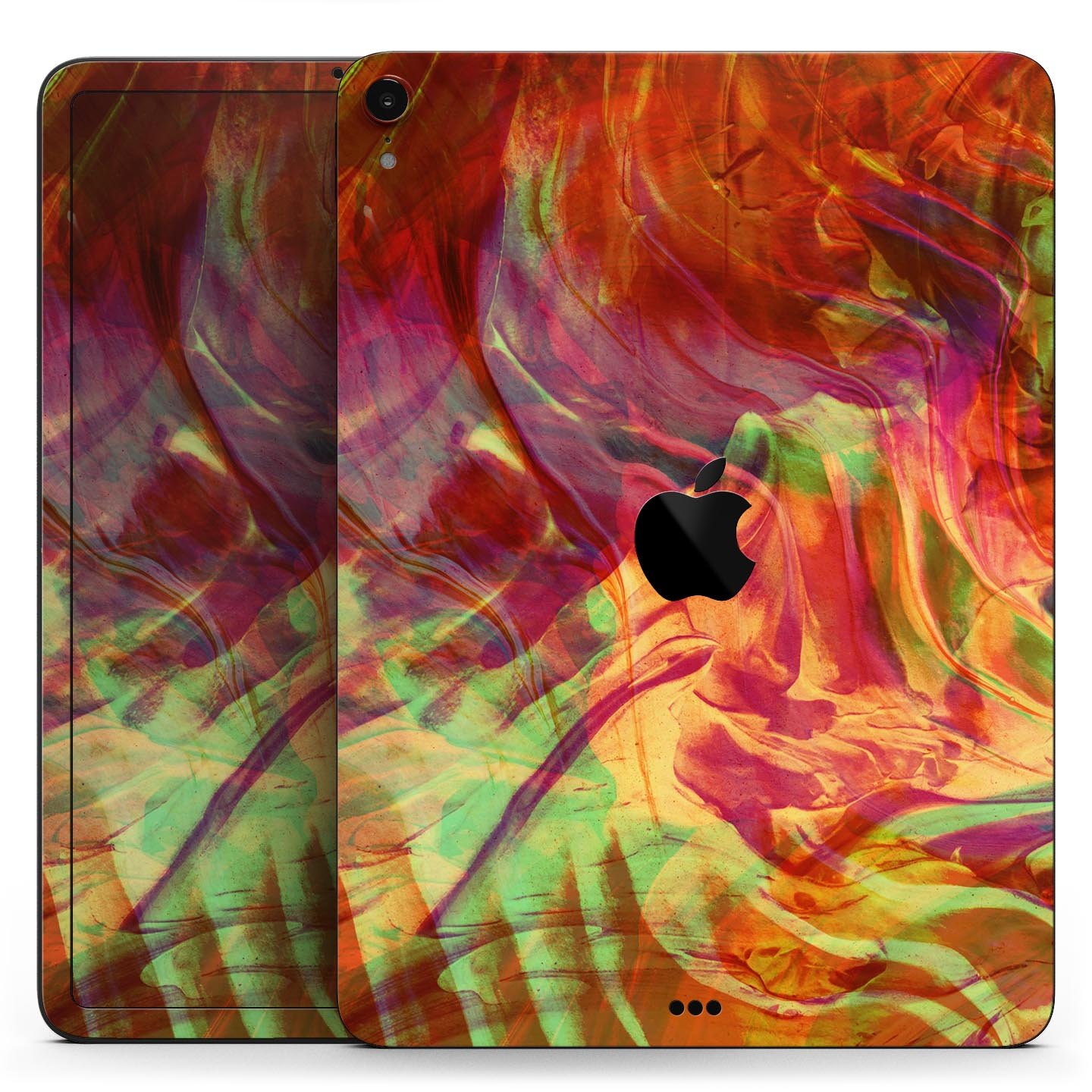 Liquid Abstract Paint Remix V74 skin decal for Apple devices, showcasing vibrant colors and a sleek design.