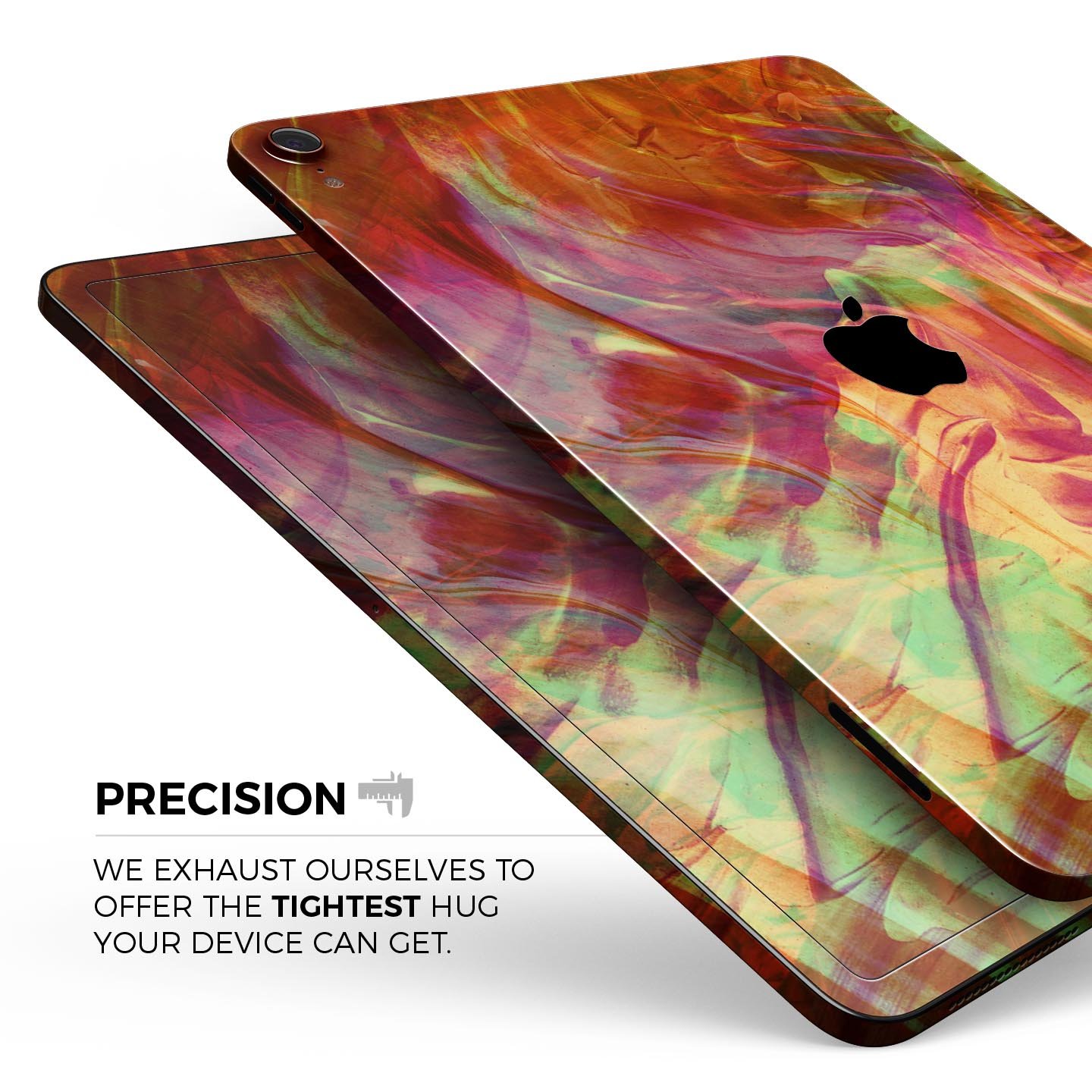 Liquid Abstract Paint Remix V74 skin decal for Apple devices, showcasing vibrant colors and a sleek design.