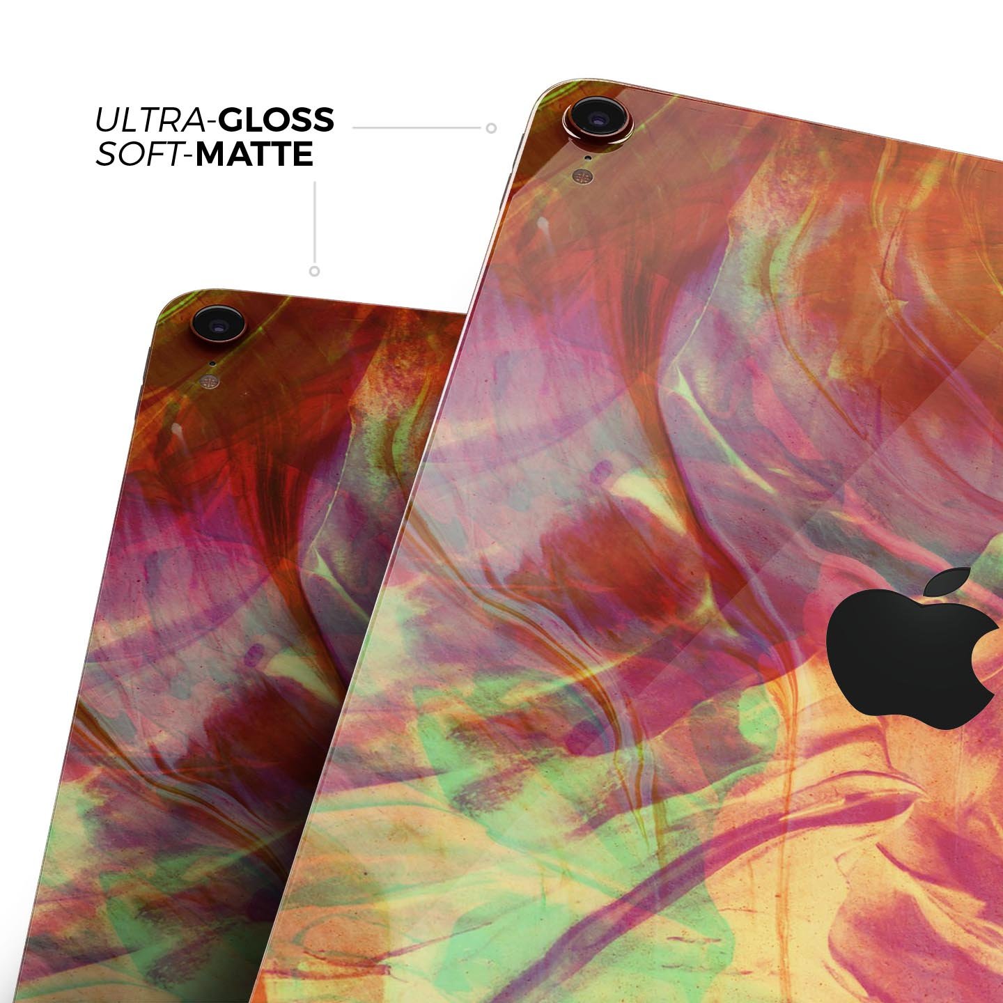 Liquid Abstract Paint Remix V74 skin decal for Apple devices, showcasing vibrant colors and a sleek design.