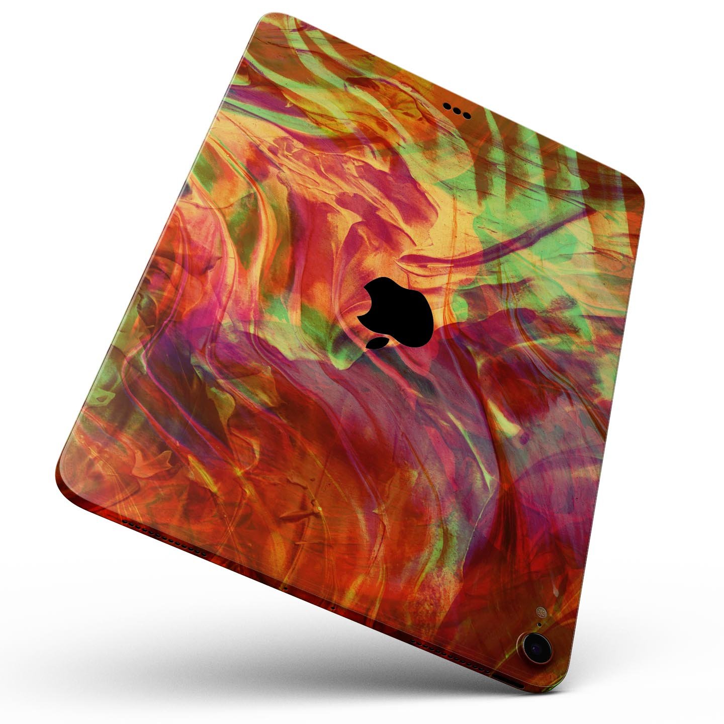 Liquid Abstract Paint Remix V74 skin decal for Apple devices, showcasing vibrant colors and a sleek design.