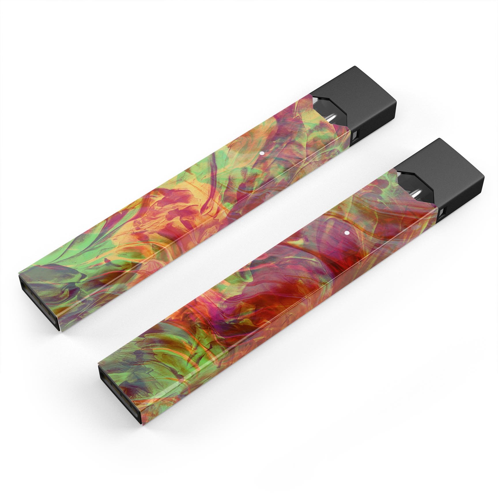 Liquid Abstract Paint Remix V74 skin-wrap for JUUL device, showcasing vibrant colors and premium quality.