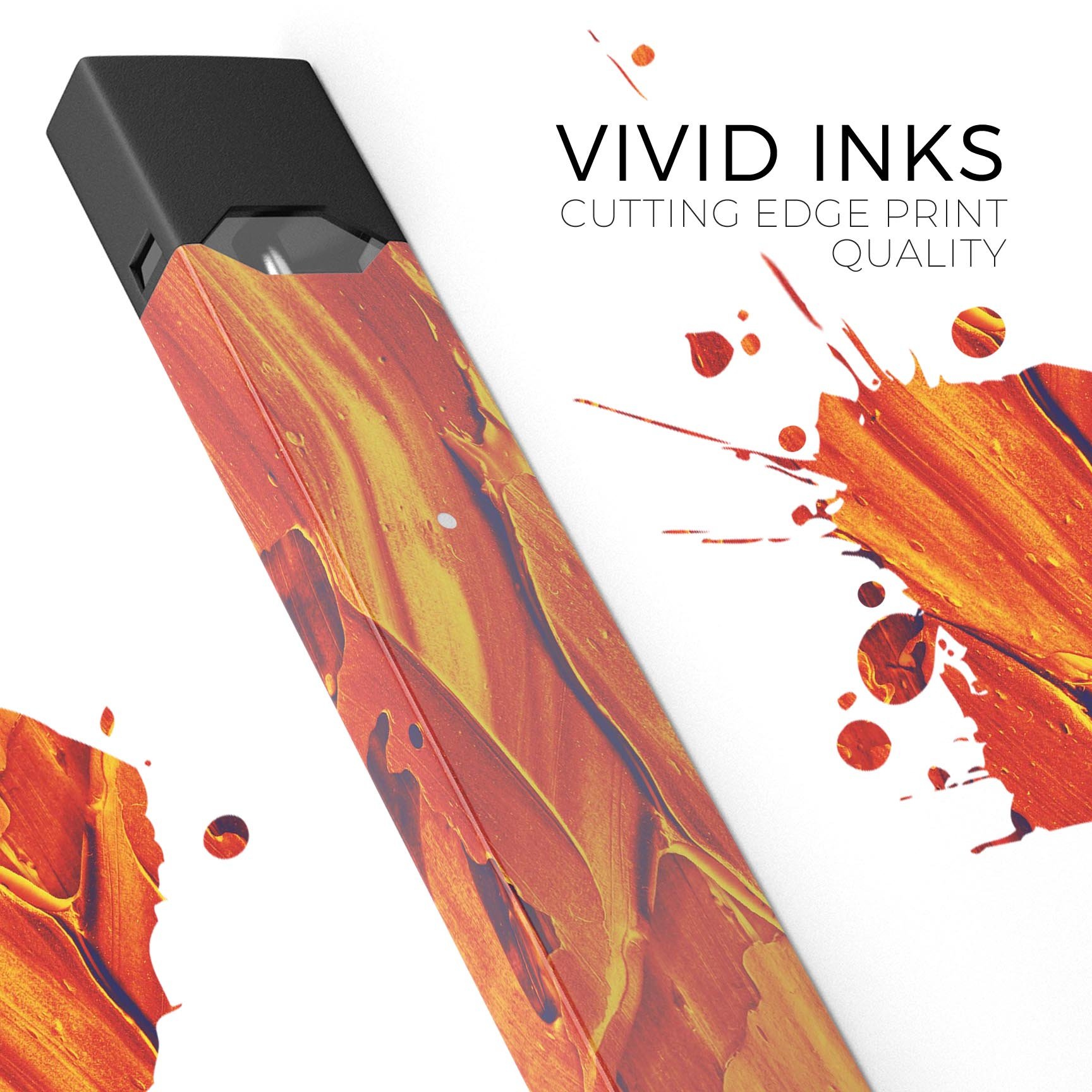 Liquid Abstract Paint Remix V75 skin-wrap for JUUL device, featuring vibrant abstract design and protective lamination.