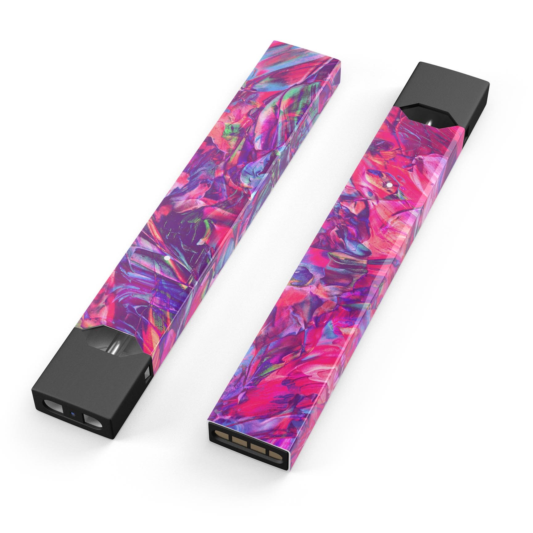 Liquid Abstract Paint Remix V76 skin-wrap for JUUL device, showcasing vibrant design and protective features.