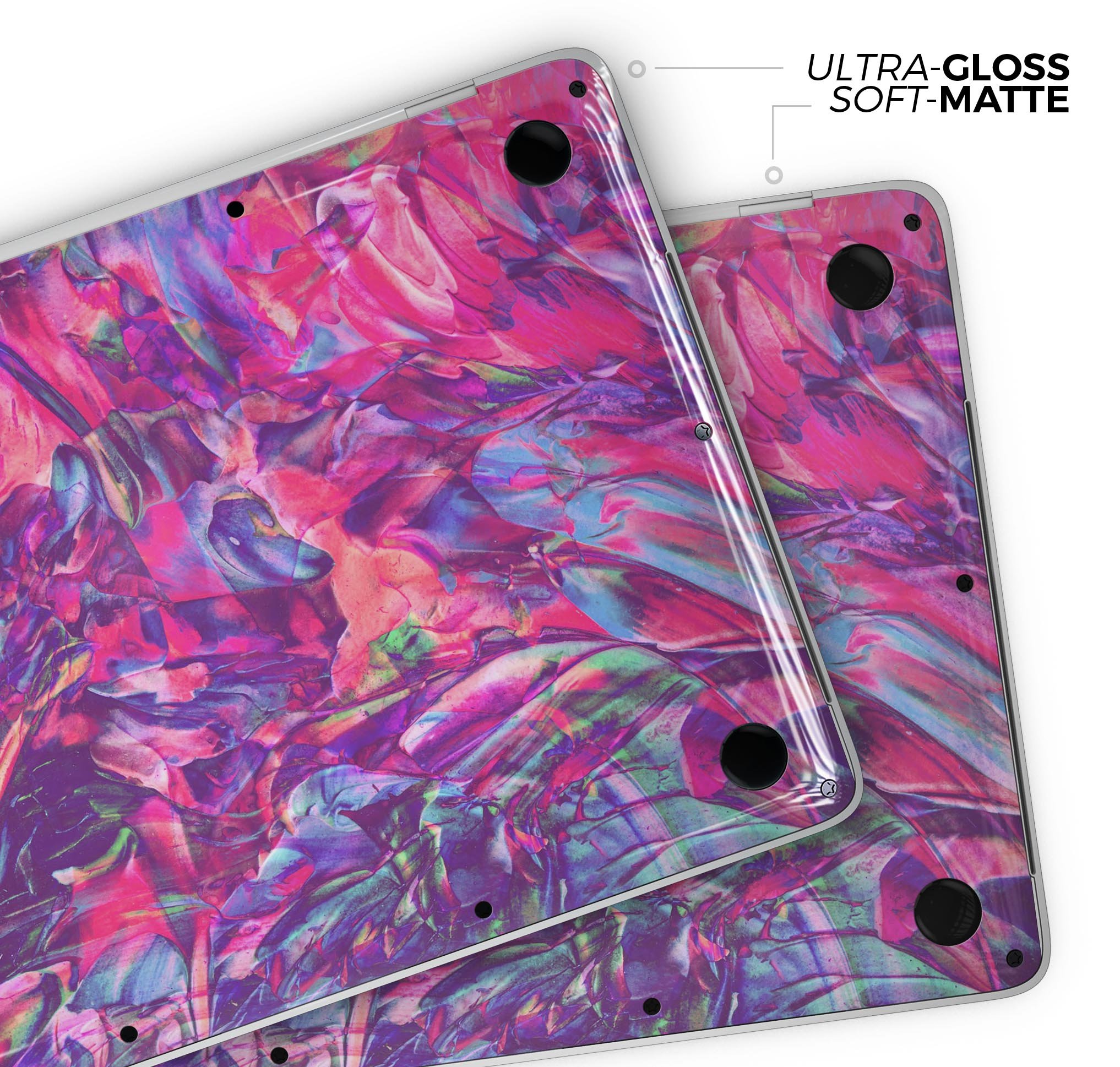 Liquid Abstract Paint Remix V76 skin decal wrap kit for MacBook, showcasing vibrant colors and a sleek design.