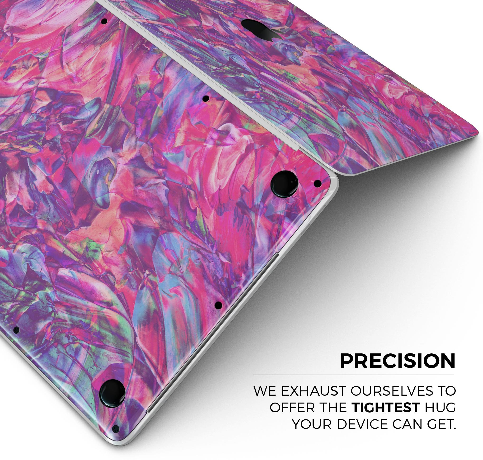 Liquid Abstract Paint Remix V76 skin decal wrap kit for MacBook, showcasing vibrant colors and a sleek design.