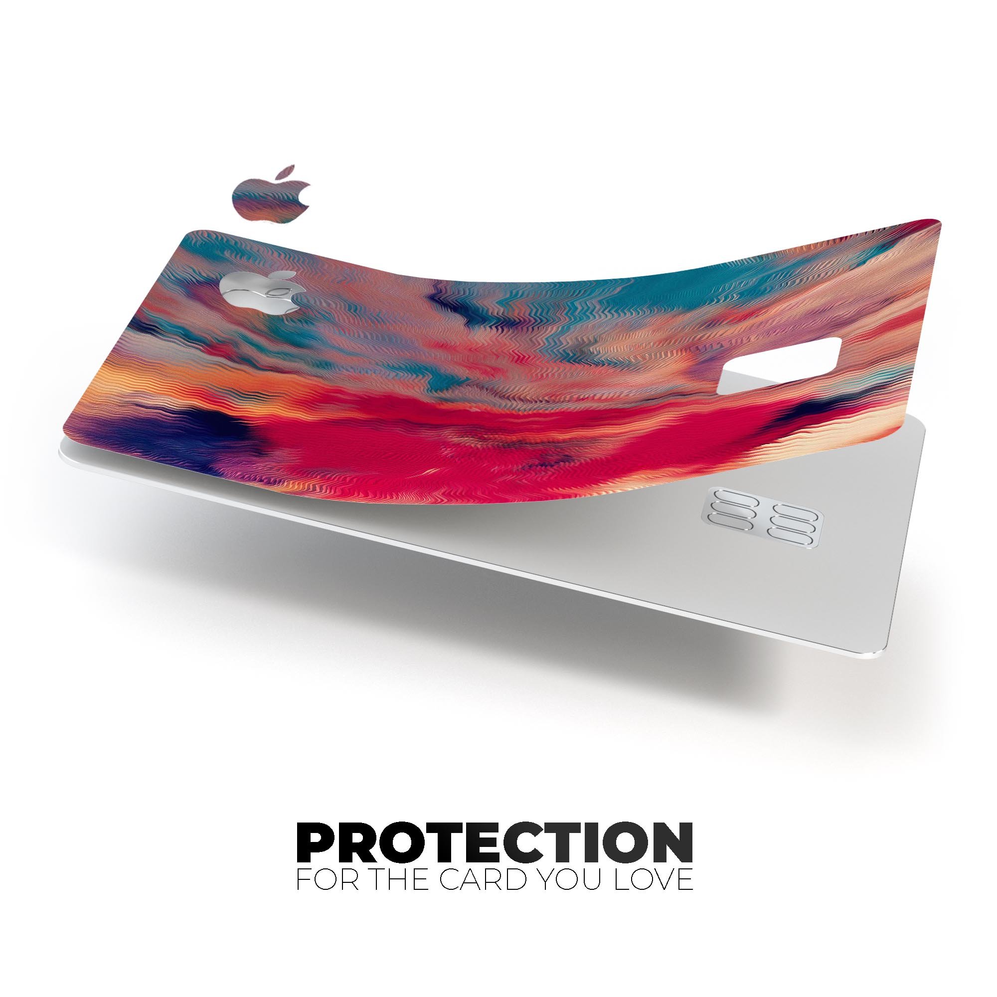 Liquid Abstract Paint Remix V78 skin for Apple Card, showcasing vibrant colors and a sleek design for protection.