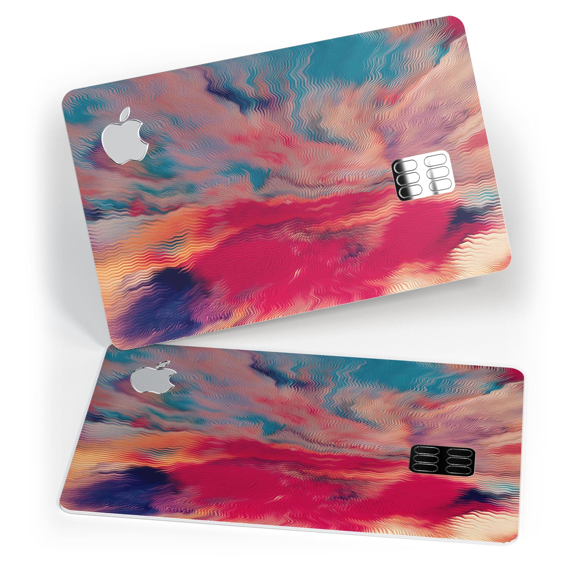 Liquid Abstract Paint Remix V78 skin for Apple Card, showcasing vibrant colors and a sleek design for protection.