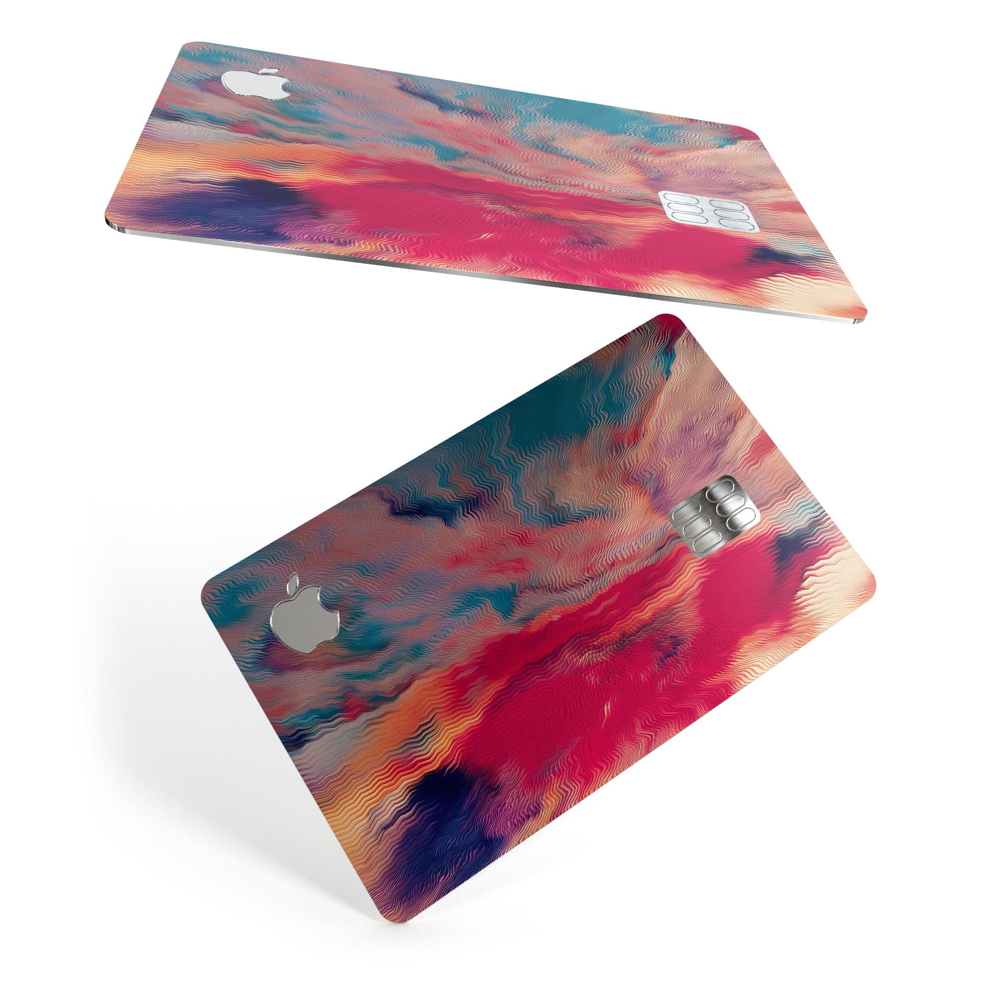 Liquid Abstract Paint Remix V78 skin for Apple Card, showcasing vibrant colors and a sleek design for protection.