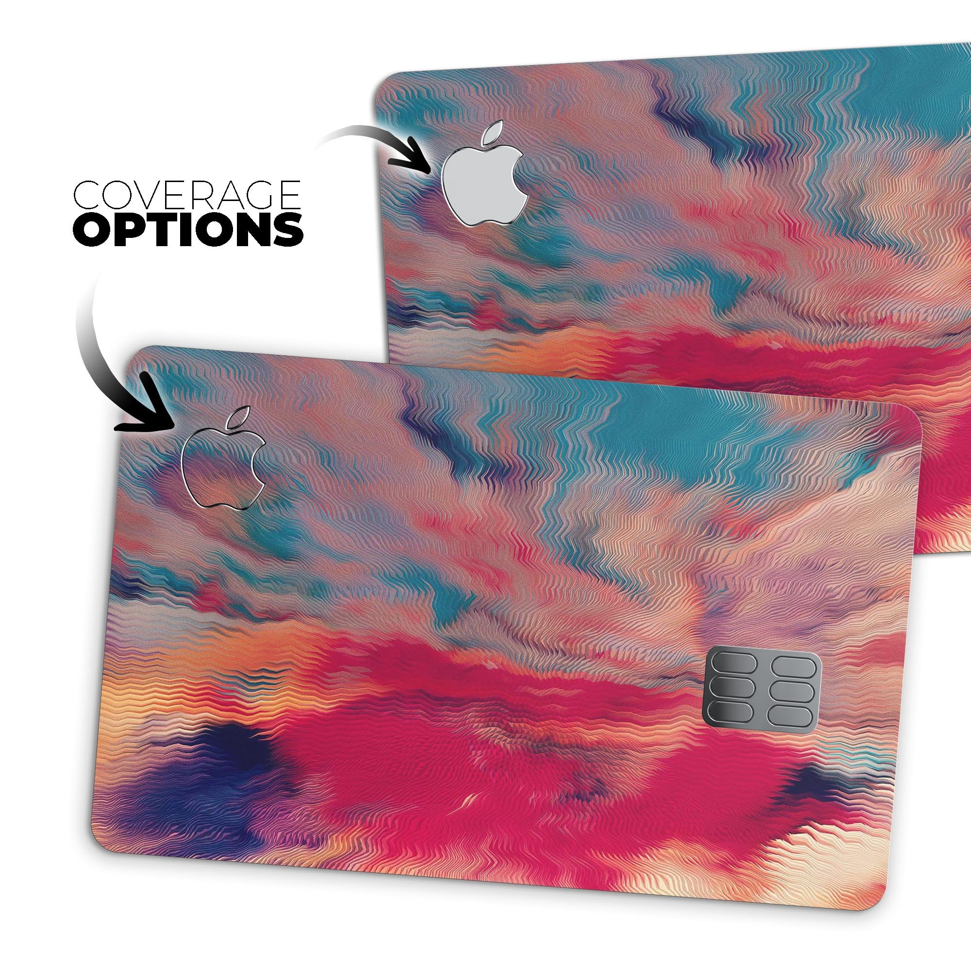 Liquid Abstract Paint Remix V78 skin for Apple Card, showcasing vibrant colors and a sleek design for protection.