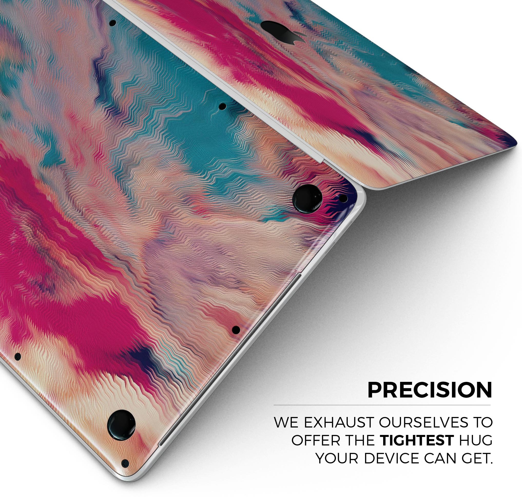 Liquid Abstract Paint Remix V78 skin decal wrap kit for MacBook, showcasing vibrant abstract design and premium vinyl material.