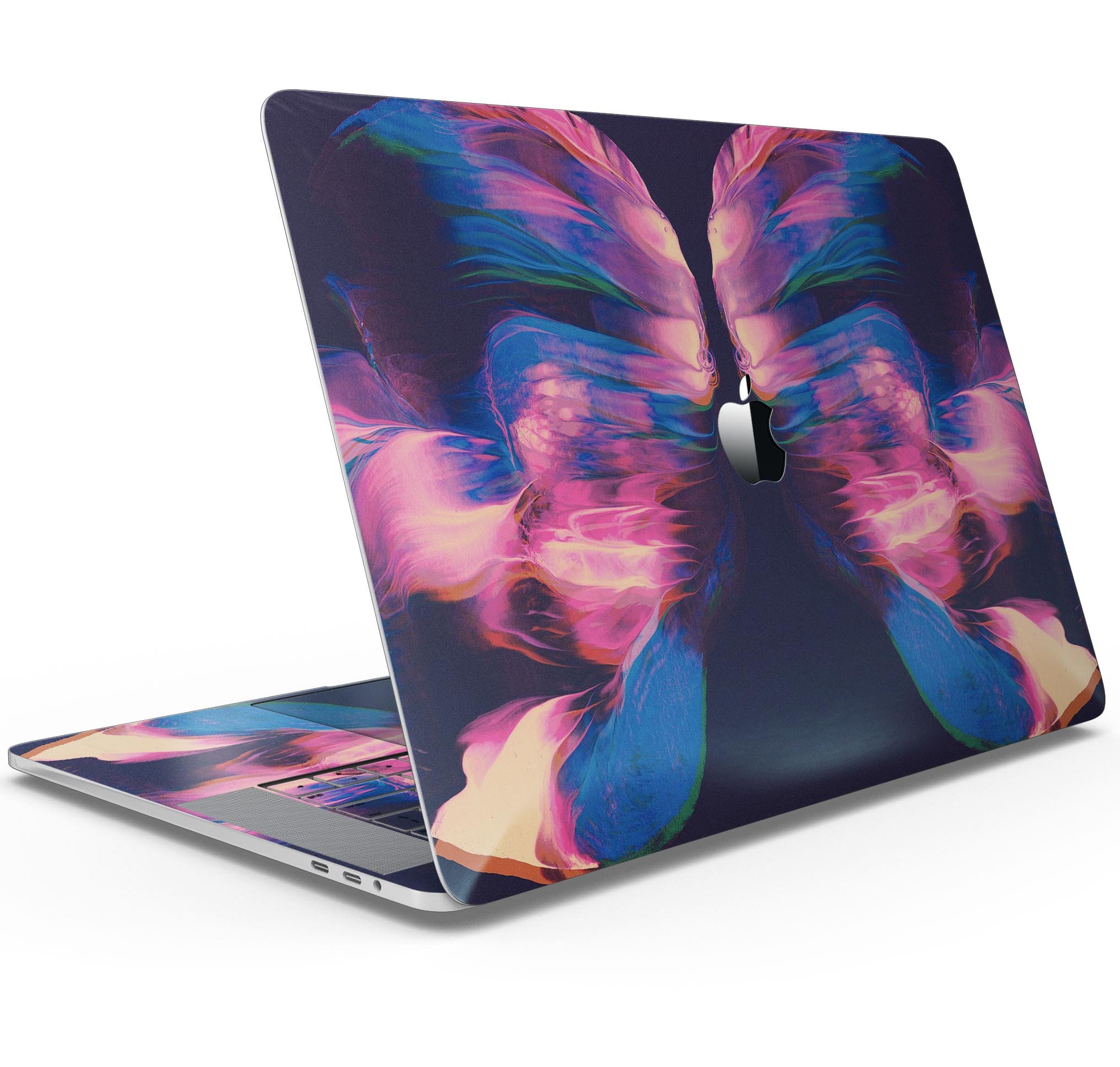 Liquid Abstract Paint Remix V79 skin decal wrap kit for Apple MacBook, showcasing vibrant colors and a sleek design.