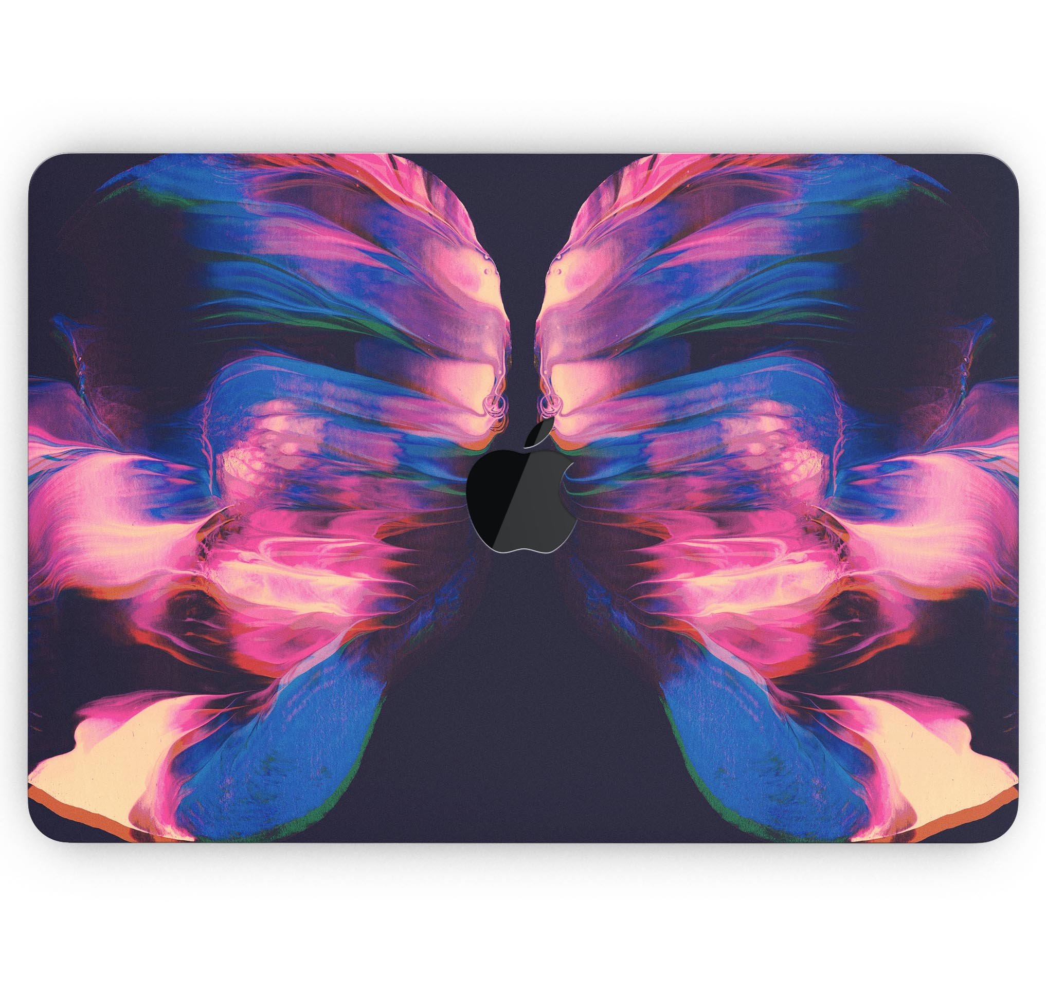 Liquid Abstract Paint Remix V79 skin decal wrap kit for Apple MacBook, showcasing vibrant colors and a sleek design.