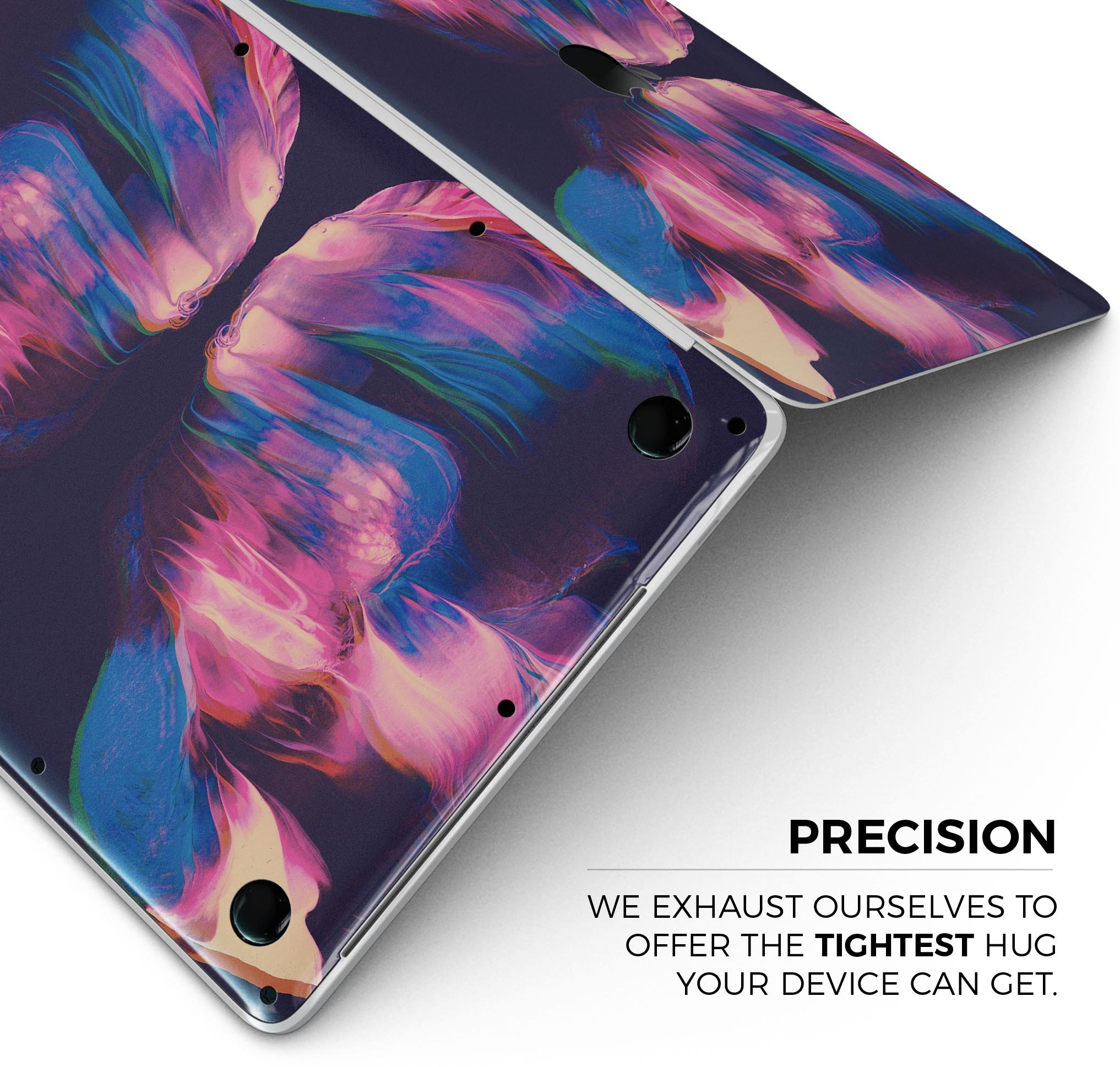 Liquid Abstract Paint Remix V79 skin decal wrap kit for Apple MacBook, showcasing vibrant colors and a sleek design.