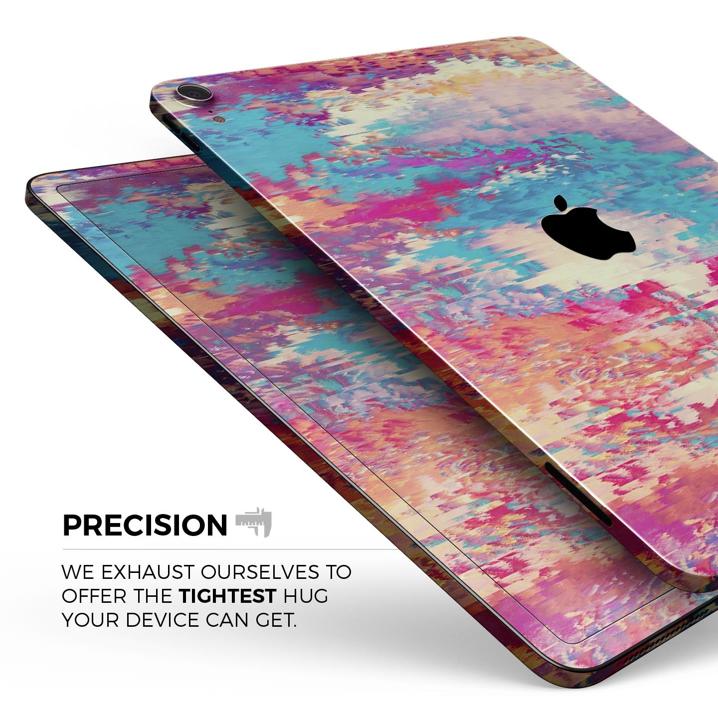 Liquid Abstract Paint Remix V80 skin decal for Apple devices, showcasing vibrant abstract design and premium 3M material.