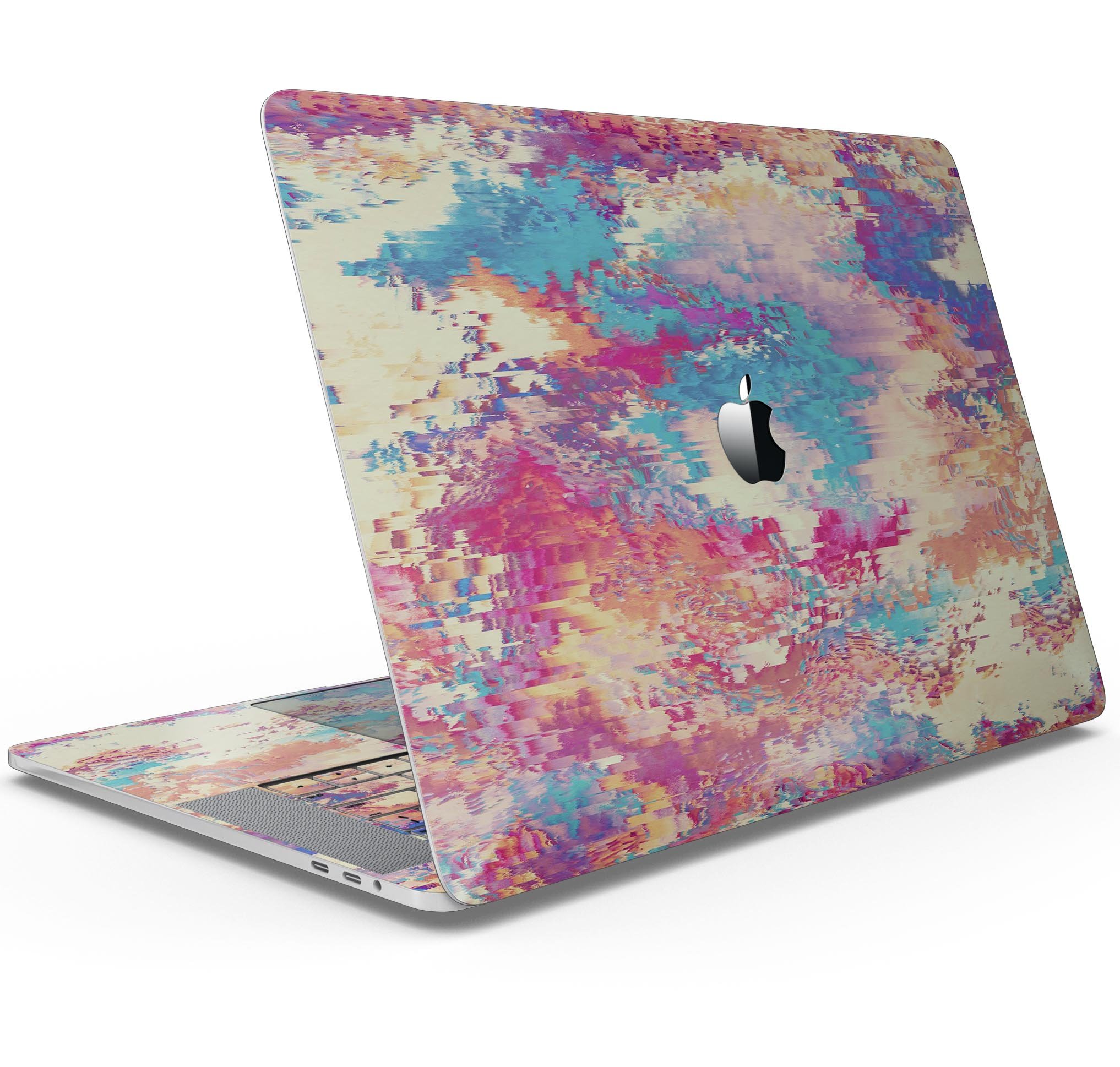 Liquid Abstract Paint Remix V80 skin decal wrap kit for MacBook, showcasing vibrant colors and a sleek design.