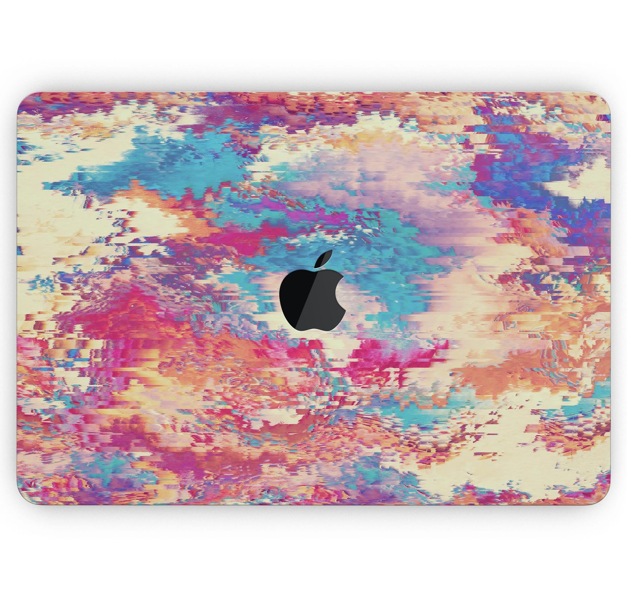 Liquid Abstract Paint Remix V80 skin decal wrap kit for MacBook, showcasing vibrant colors and a sleek design.