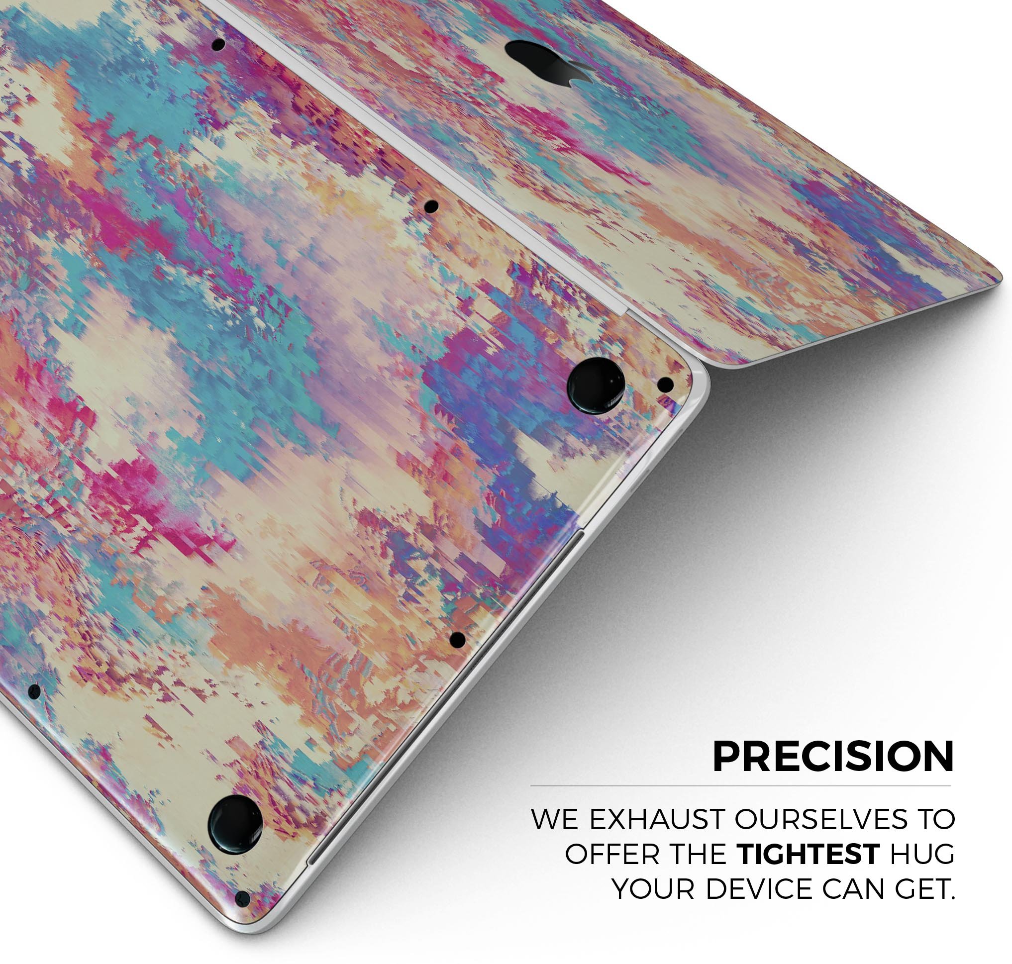 Liquid Abstract Paint Remix V80 skin decal wrap kit for MacBook, showcasing vibrant colors and a sleek design.