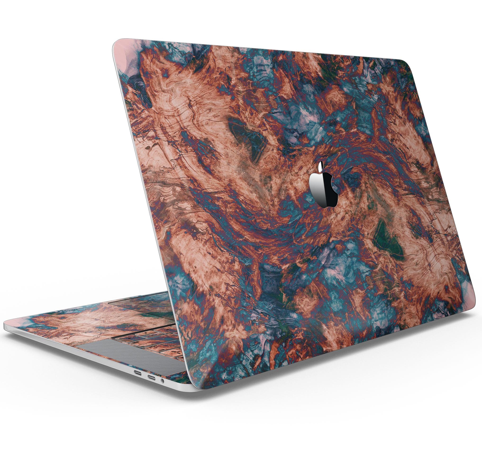 Liquid Abstract Paint Remix V81 skin decal wrap kit for MacBook, showcasing vibrant colors and a sleek design.