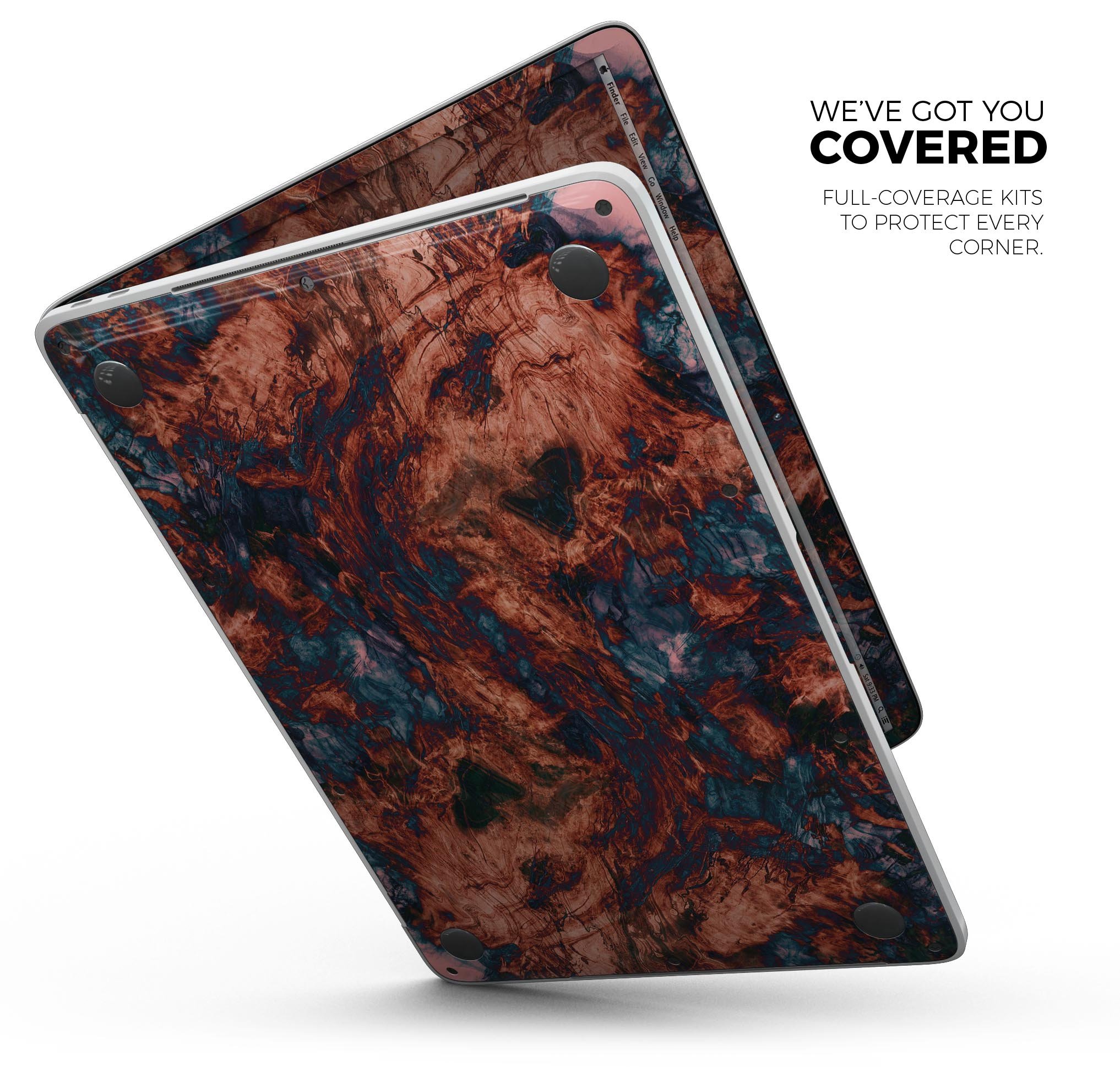 Liquid Abstract Paint Remix V81 skin decal wrap kit for MacBook, showcasing vibrant colors and a sleek design.