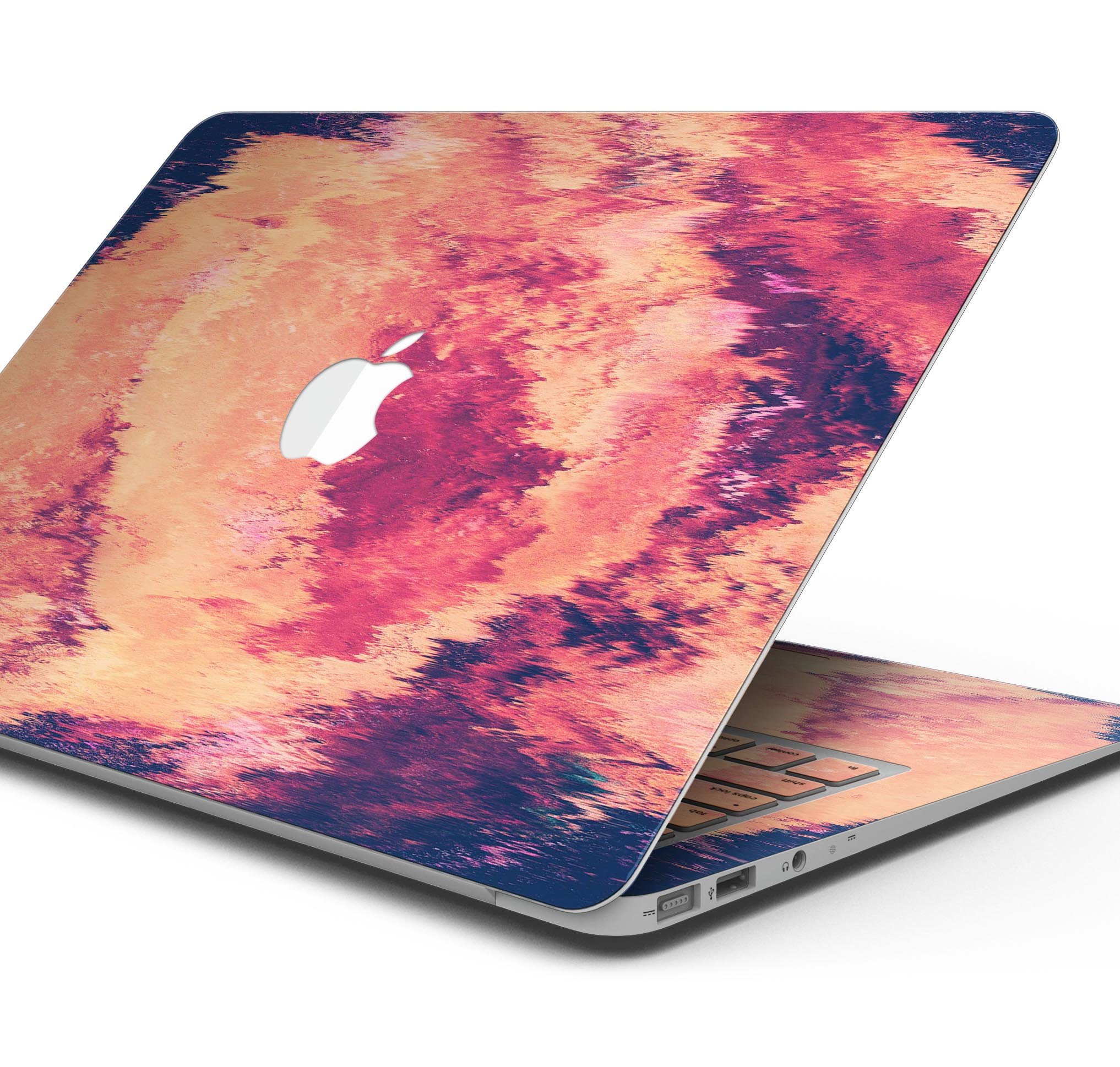 Liquid Abstract Paint Remix V82 skin decal wrap kit for MacBook, showcasing vibrant colors and a sleek design.