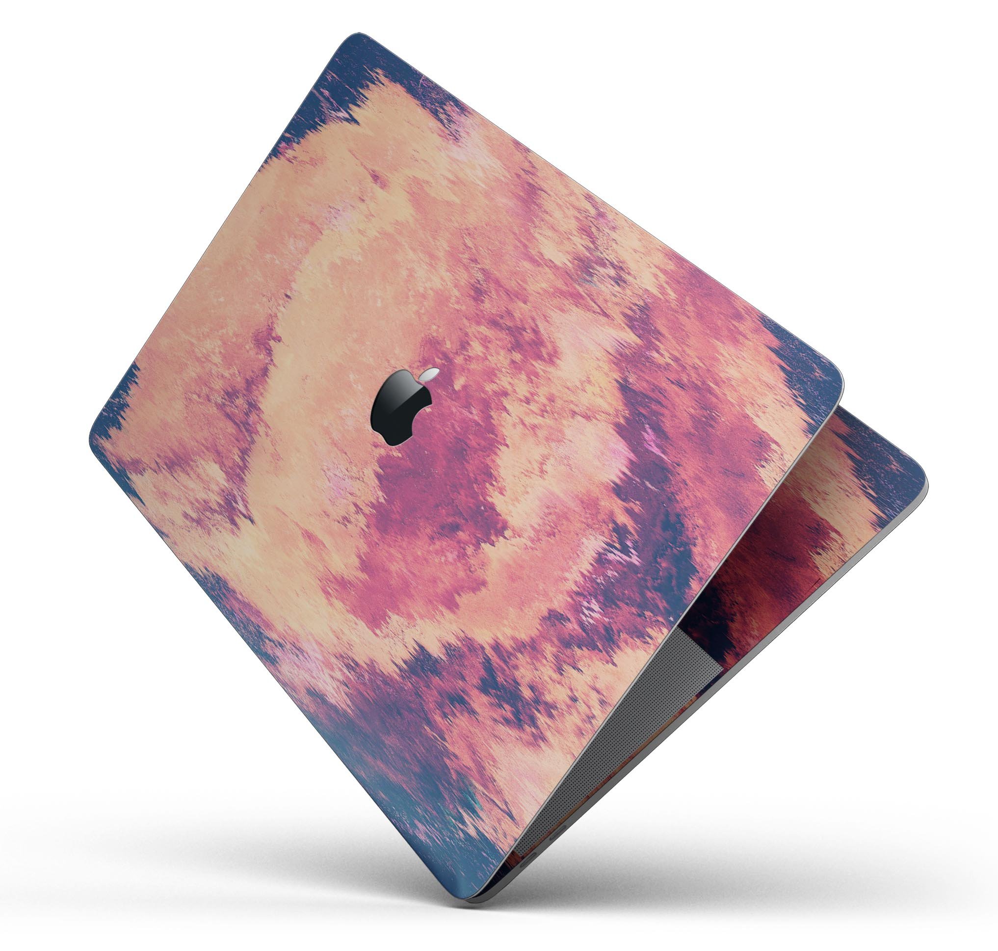 Liquid Abstract Paint Remix V82 skin decal wrap kit for MacBook, showcasing vibrant colors and a sleek design.