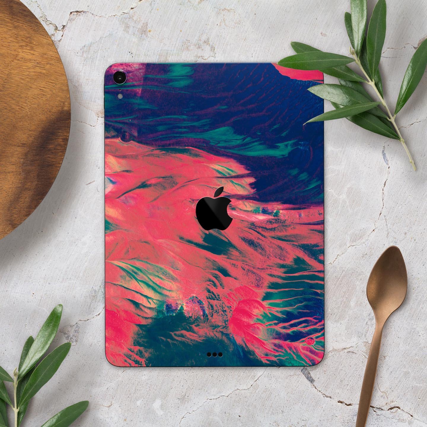 Liquid Abstract Paint Remix V83 skin decal for Apple devices, showcasing vibrant abstract design and premium 3M material.