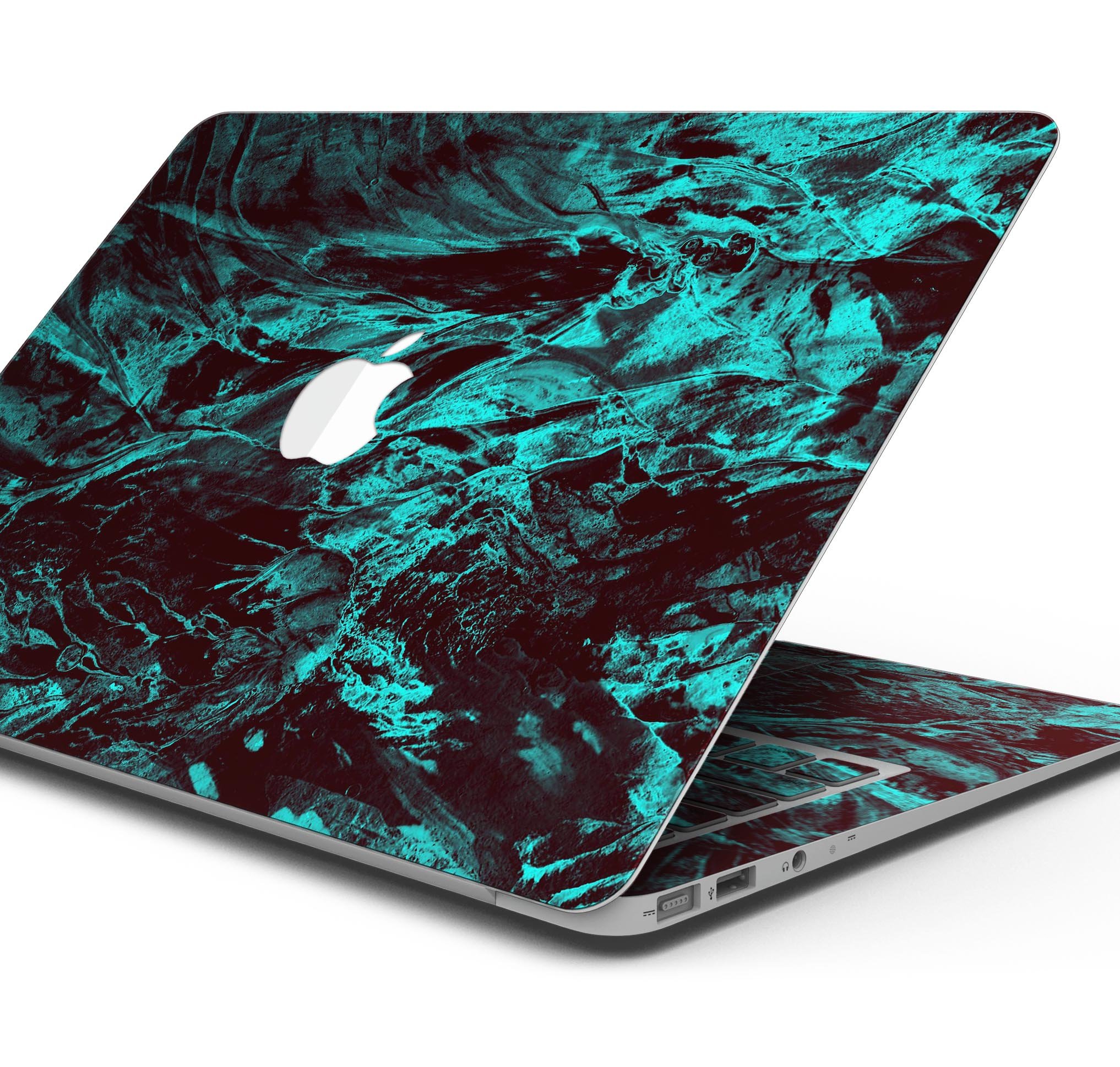 Liquid Abstract Paint Remix V85 skin decal wrap kit for MacBook, showcasing vibrant colors and a sleek design.