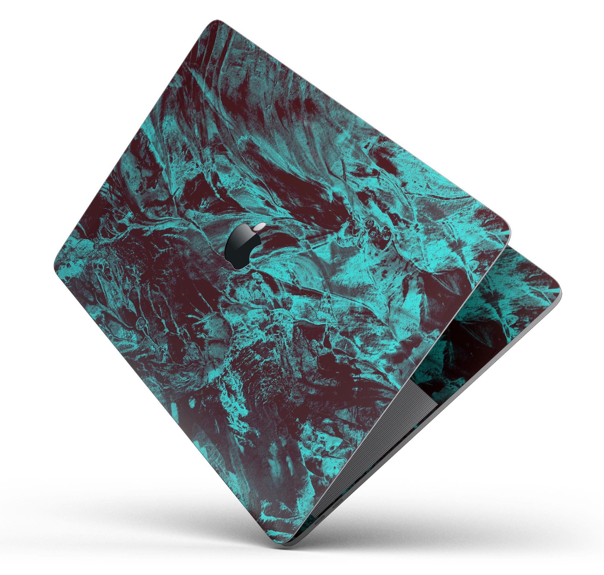 Liquid Abstract Paint Remix V85 skin decal wrap kit for MacBook, showcasing vibrant colors and a sleek design.