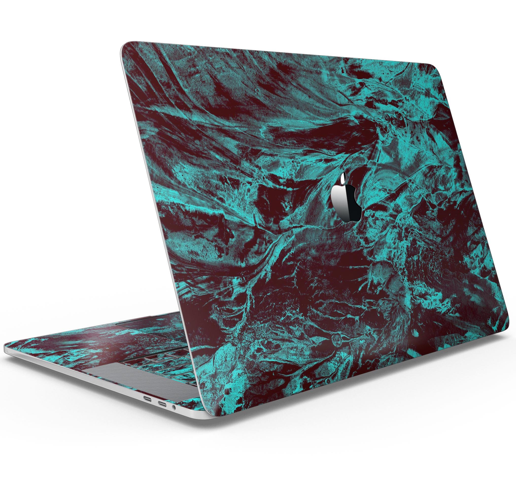 Liquid Abstract Paint Remix V85 skin decal wrap kit for MacBook, showcasing vibrant colors and a sleek design.