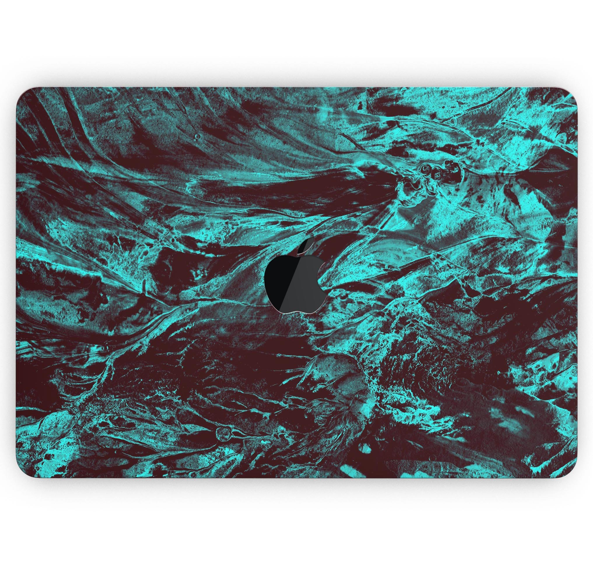 Liquid Abstract Paint Remix V85 skin decal wrap kit for MacBook, showcasing vibrant colors and a sleek design.