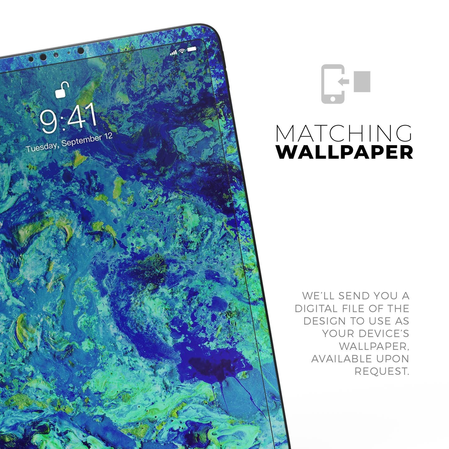 Liquid Abstract Paint Remix V86 full body skin decal for Apple devices, showcasing vibrant colors and a sleek design.