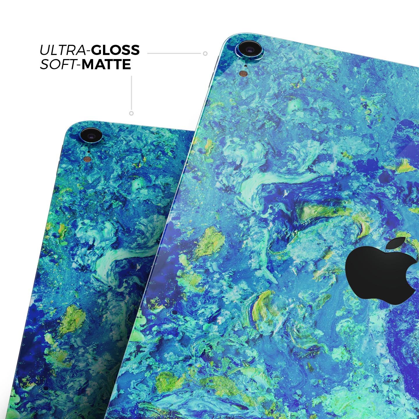 Liquid Abstract Paint Remix V86 full body skin decal for Apple devices, showcasing vibrant colors and a sleek design.