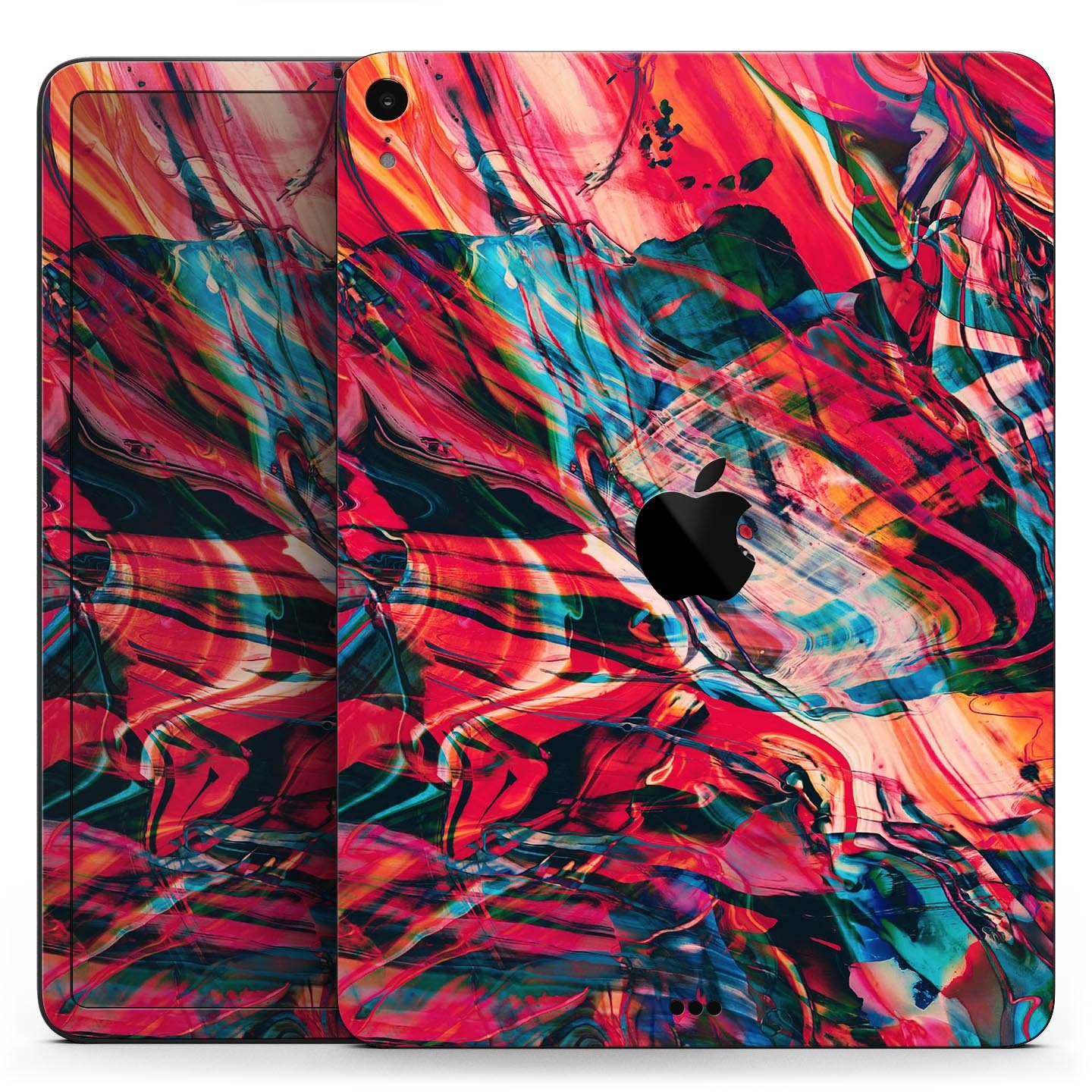 Liquid Abstract Paint Remix V87 skin decal for Apple devices, showcasing vibrant abstract design and premium 3M material.