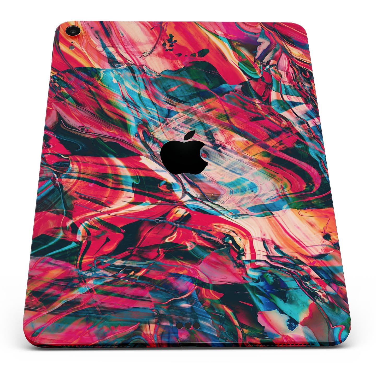 Liquid Abstract Paint Remix V87 skin decal for Apple devices, showcasing vibrant abstract design and premium 3M material.