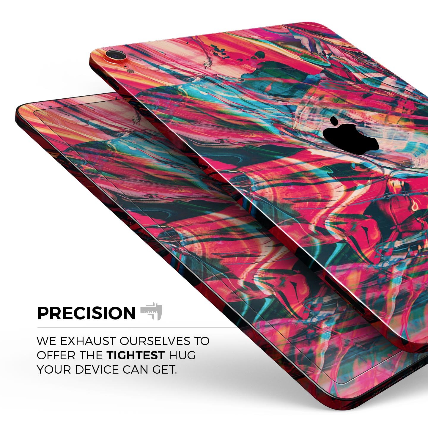 Liquid Abstract Paint Remix V87 skin decal for Apple devices, showcasing vibrant abstract design and premium 3M material.