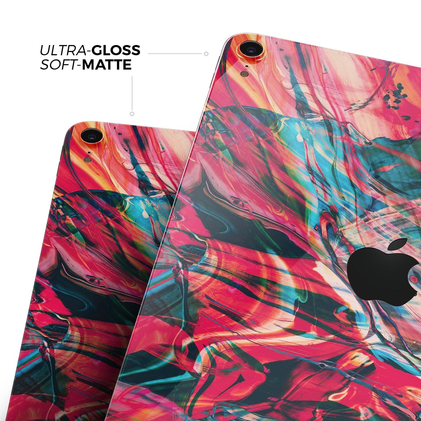 Liquid Abstract Paint Remix V87 skin decal for Apple devices, showcasing vibrant abstract design and premium 3M material.