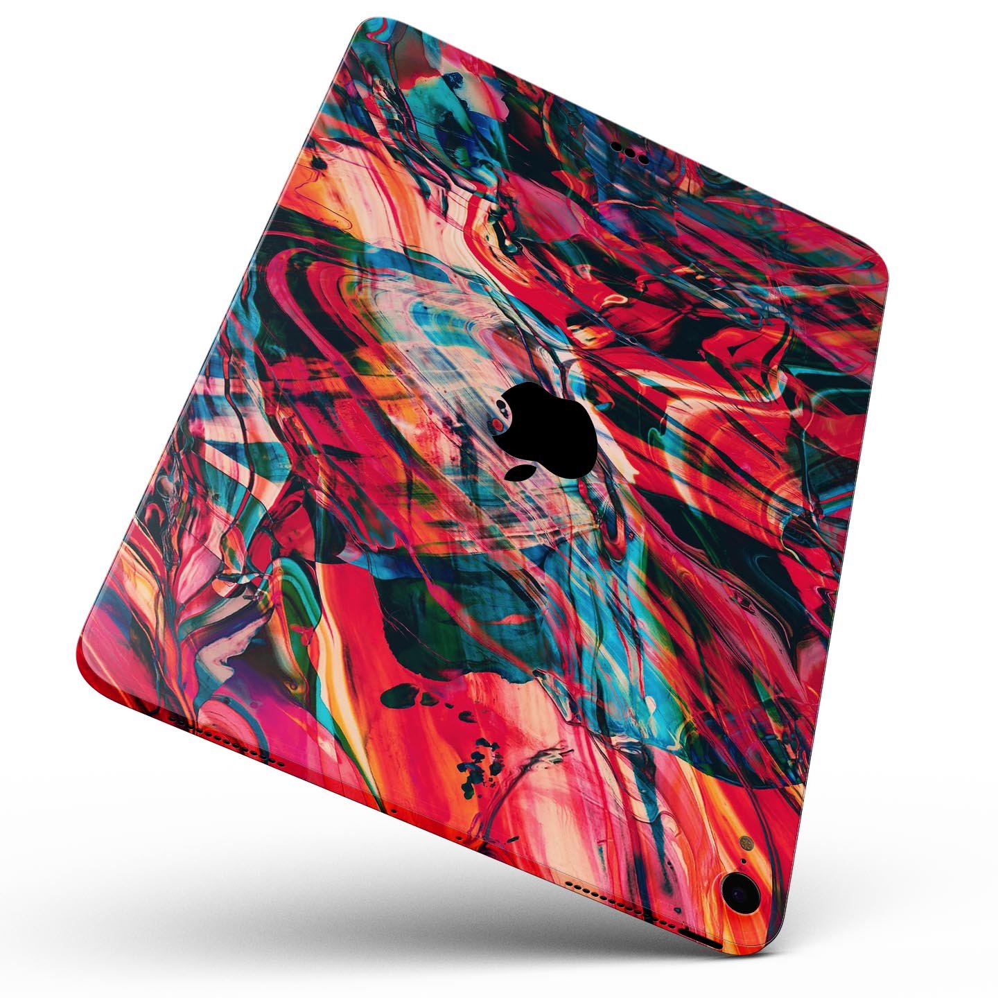 Liquid Abstract Paint Remix V87 skin decal for Apple devices, showcasing vibrant abstract design and premium 3M material.