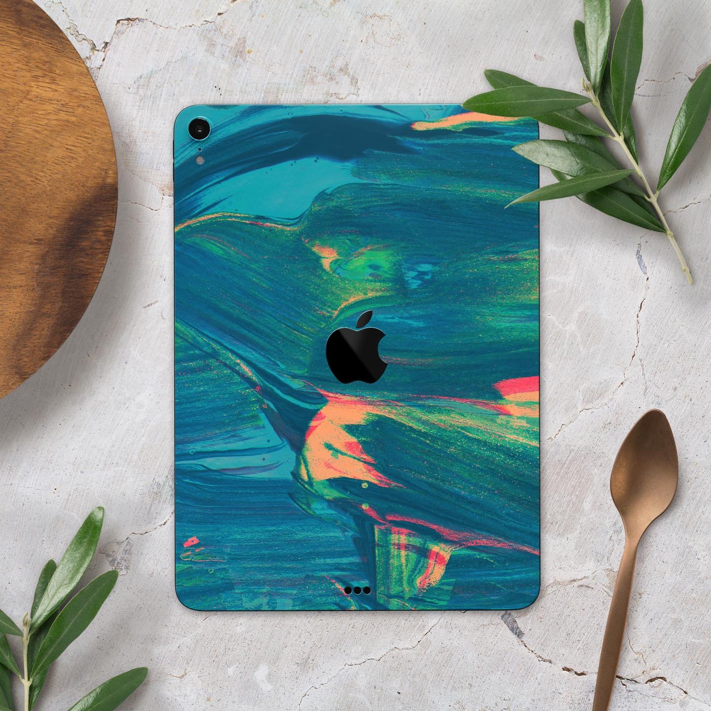 Liquid Abstract Paint Remix V89 full body skin decal for Apple devices, showcasing vibrant abstract design and premium 3M material.