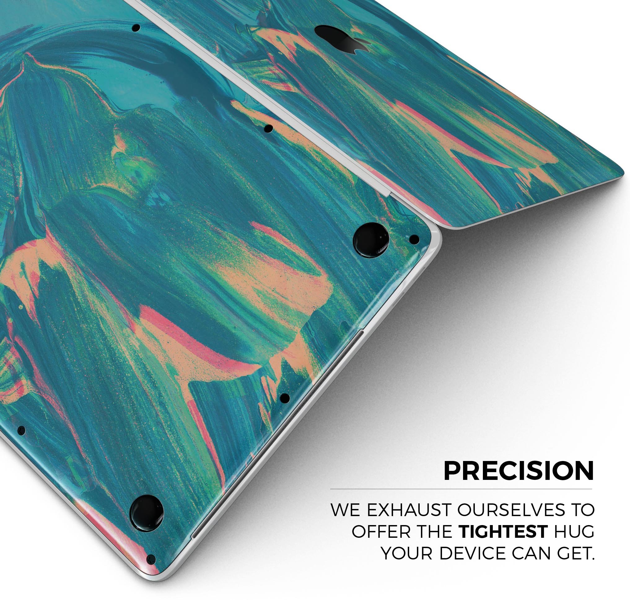 Liquid Abstract Paint Remix V89 skin decal wrap kit for MacBook, showcasing vibrant colors and a sleek design.