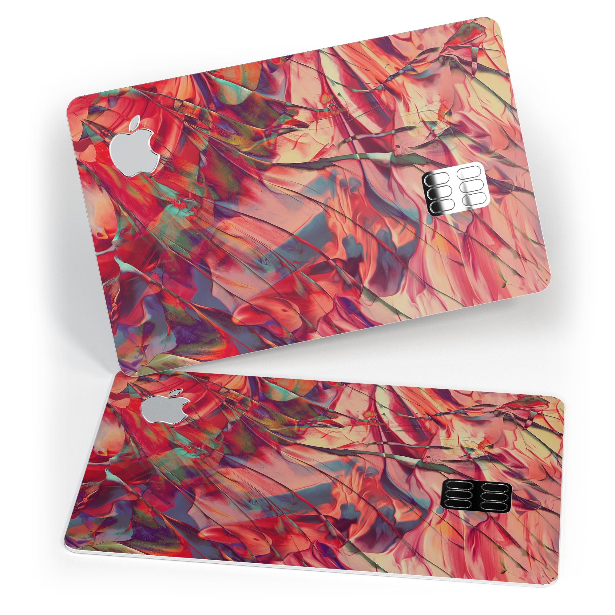 Liquid Abstract Paint Remix V9 skin for Apple Card, showcasing vibrant design and premium vinyl material.