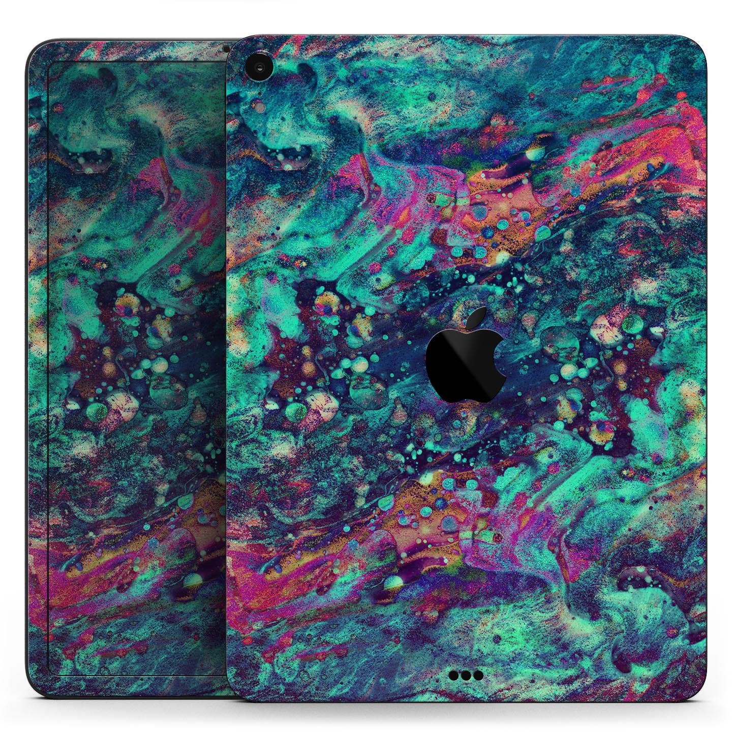 Liquid Abstract Paint Remix V91 skin decal for Apple devices, showcasing vibrant abstract design and premium 3M material.