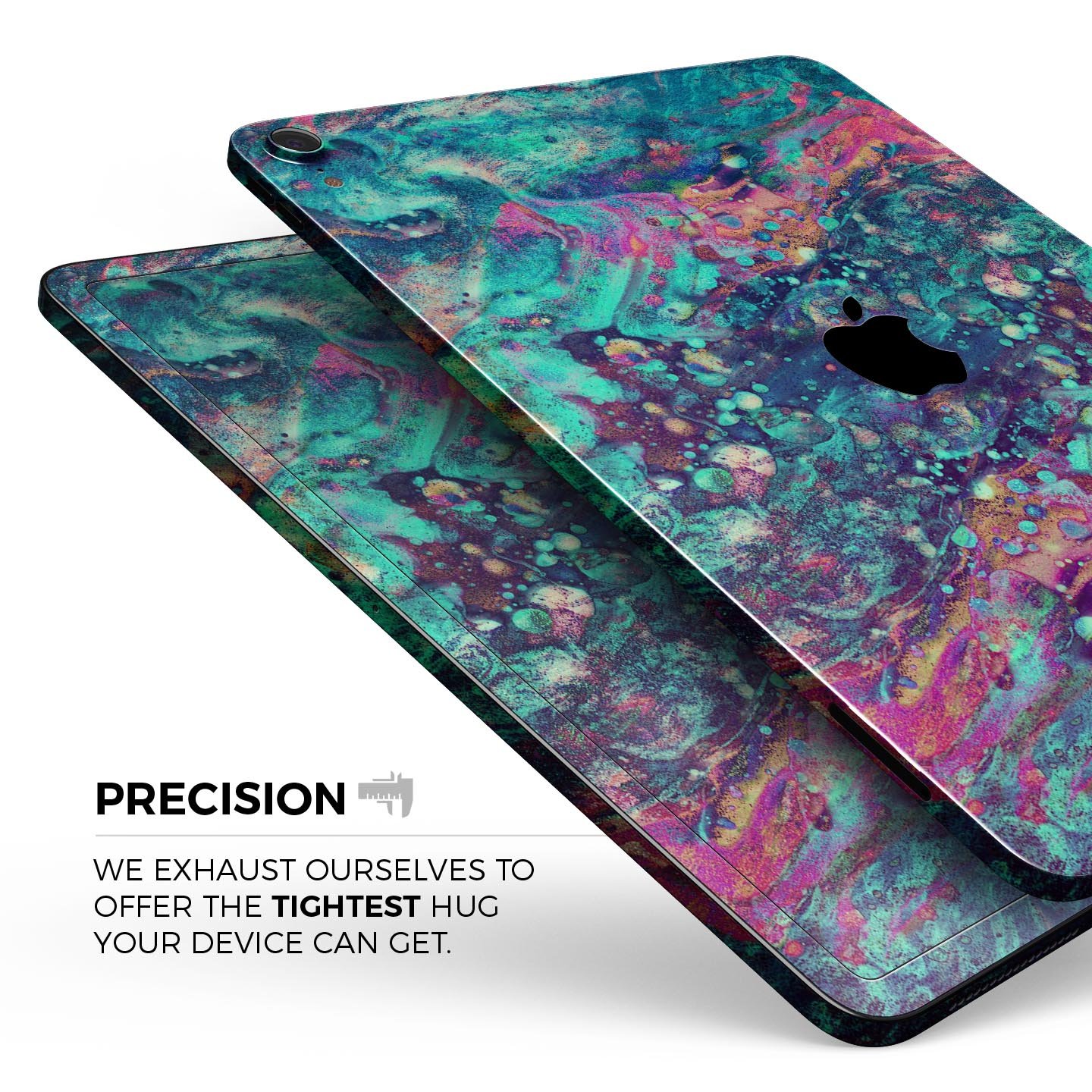 Liquid Abstract Paint Remix V91 skin decal for Apple devices, showcasing vibrant abstract design and premium 3M material.